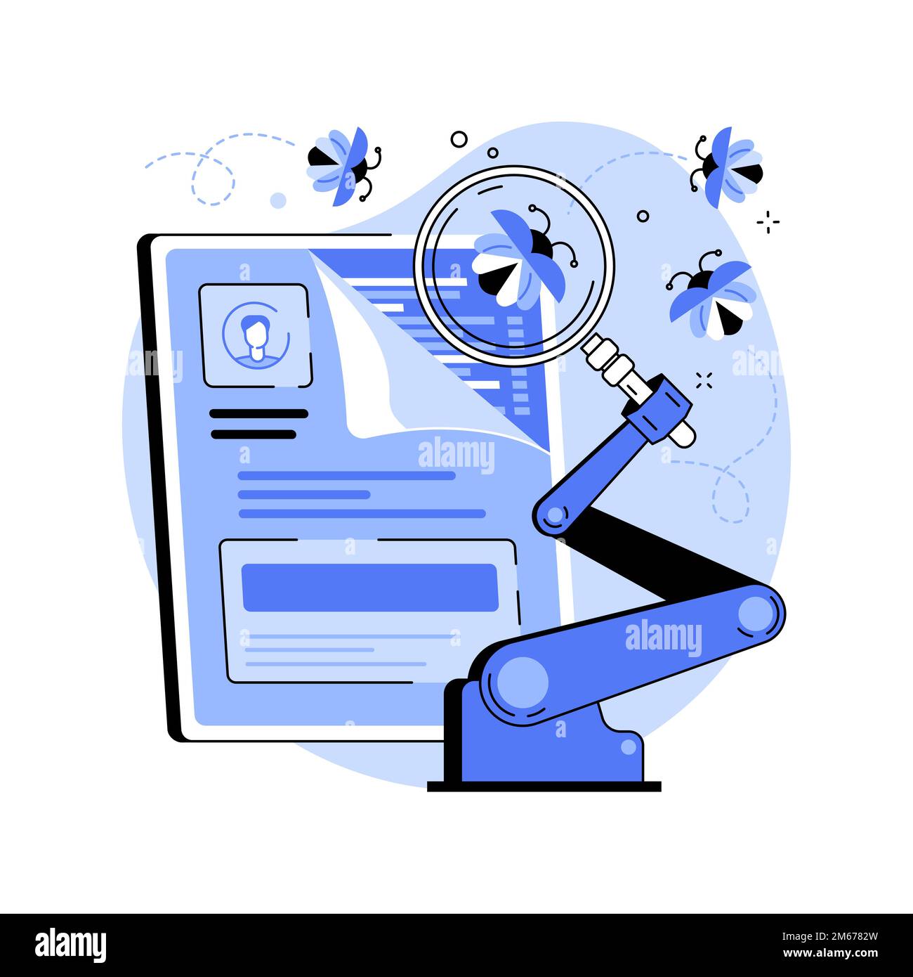 Automated testing abstract concept vector illustration. Automotive