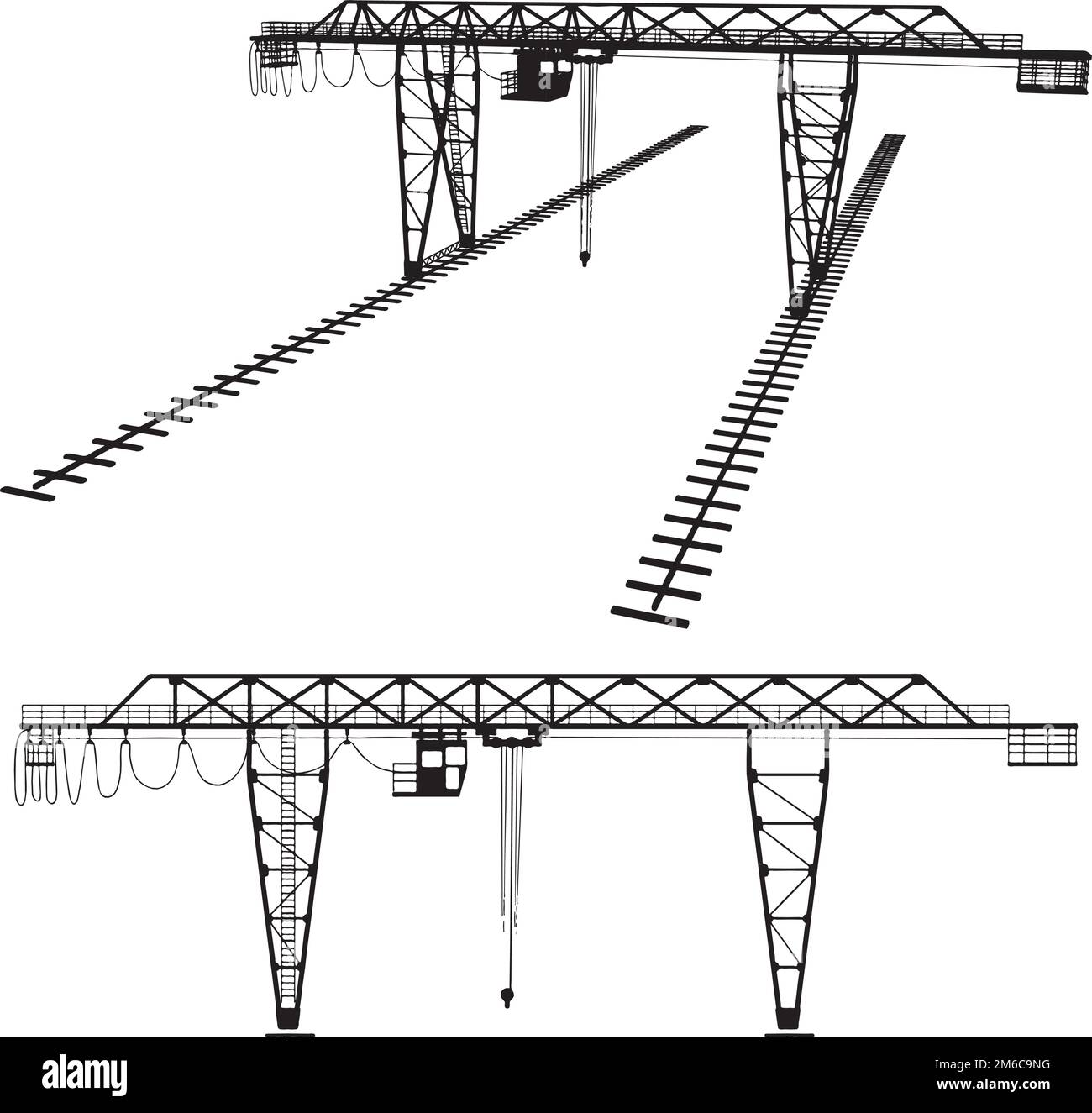 Elevating Construction Crane Vector Stock Vector Image & Art Alamy