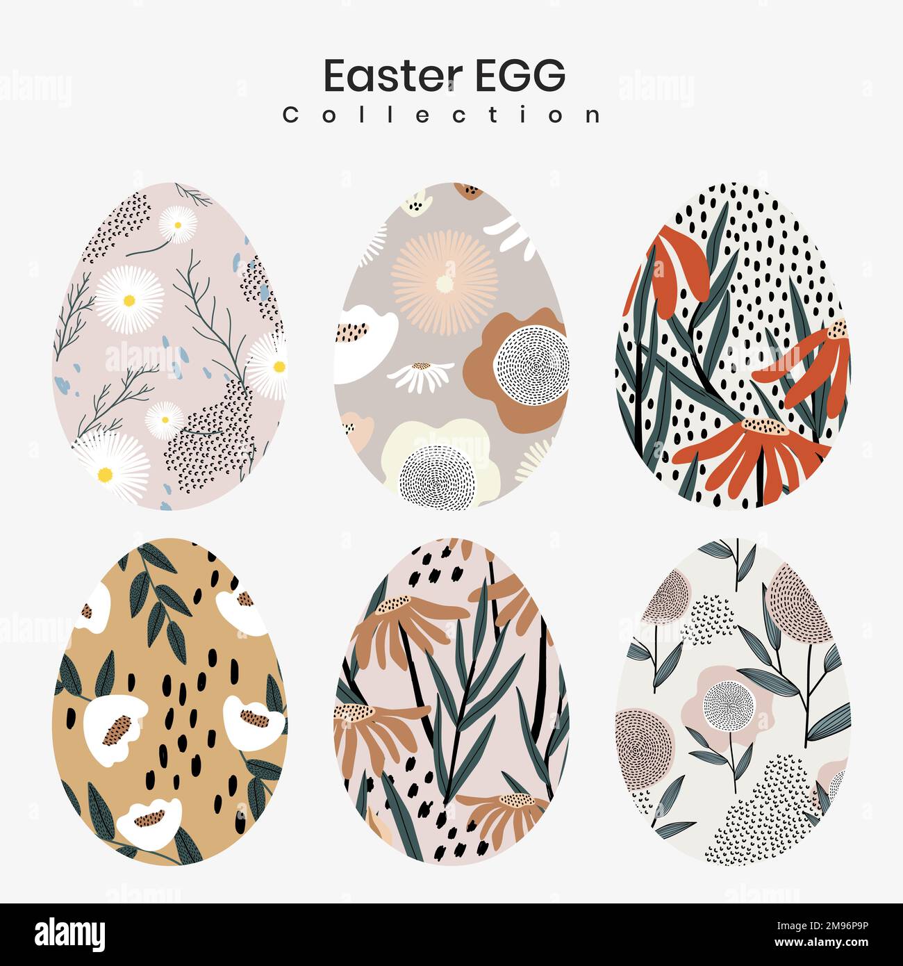 Easter egg pattern collection vector Stock Vector Image & Art Alamy