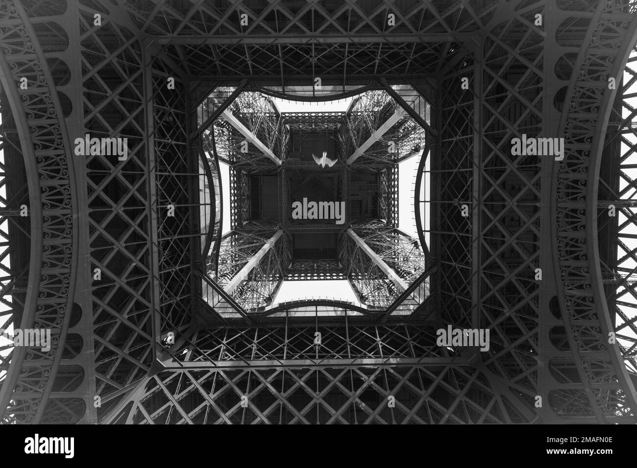 Eifel Tower Bottom View Stock Photo Alamy