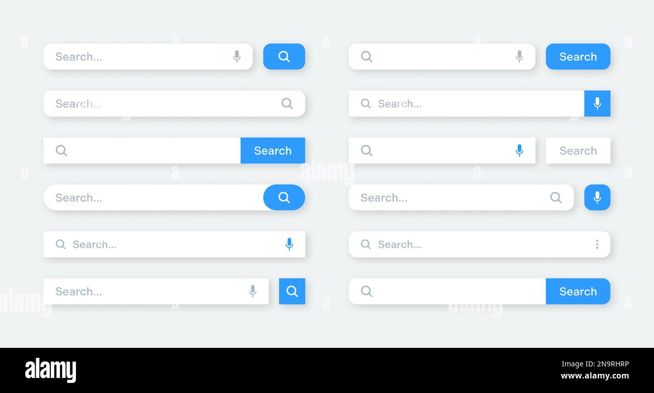 Various search bar templates. browser engine with search box