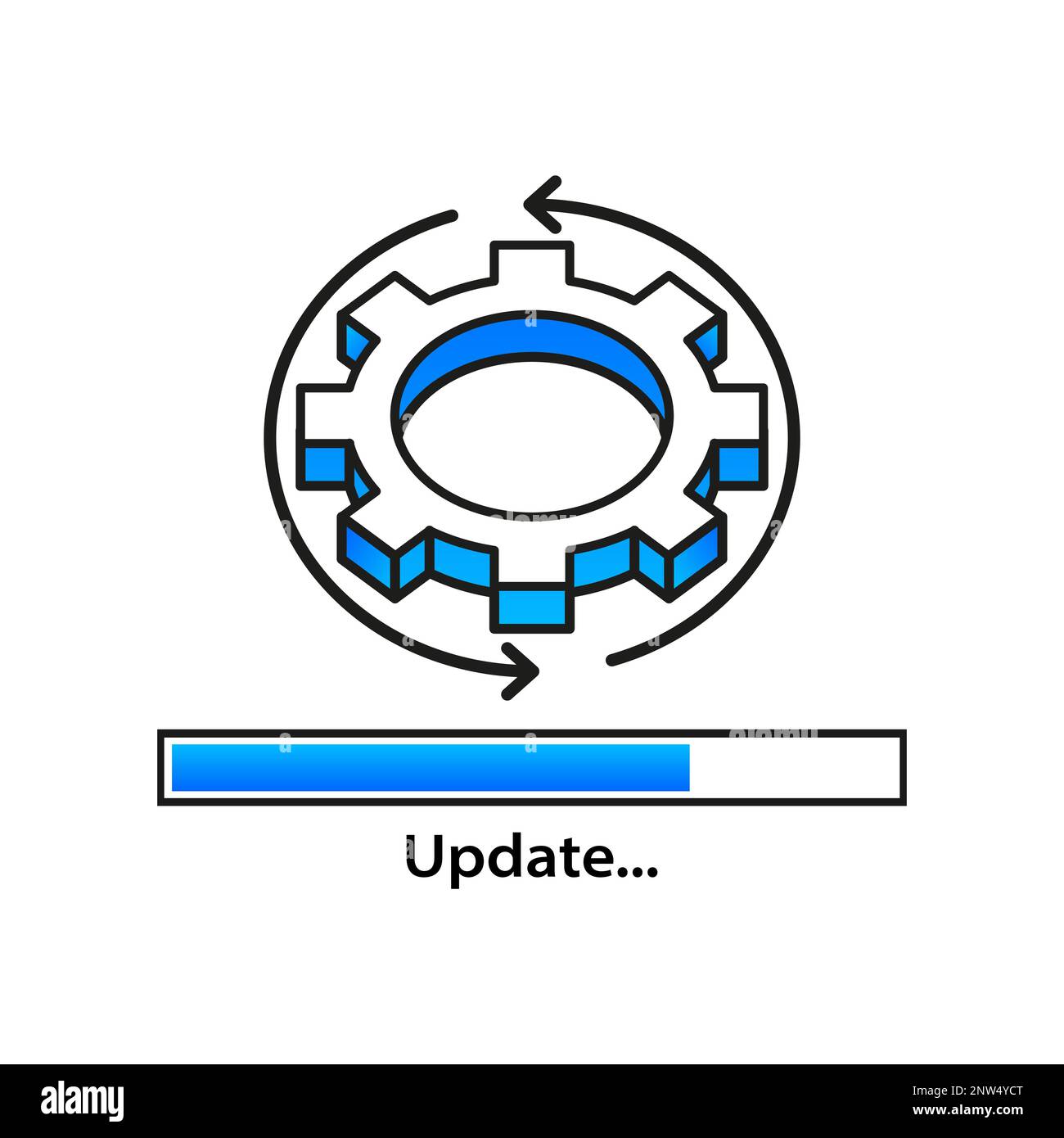 System software update and upgrade. Install new software. Installing