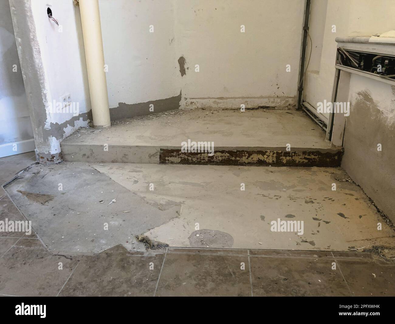 construction site natural stone floor Stock Photo Alamy