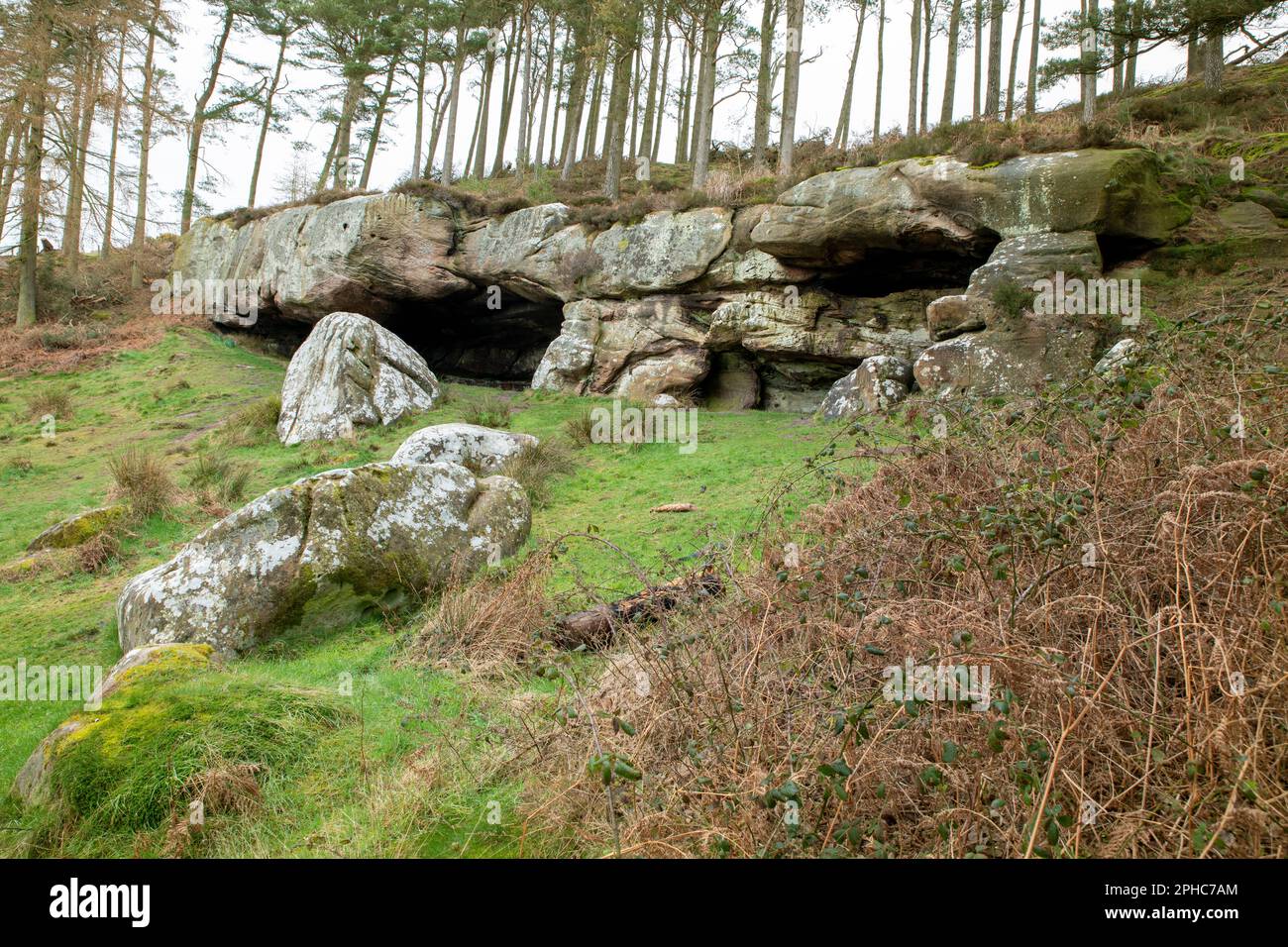 St Cuthbert's Cave Stock Photo Alamy