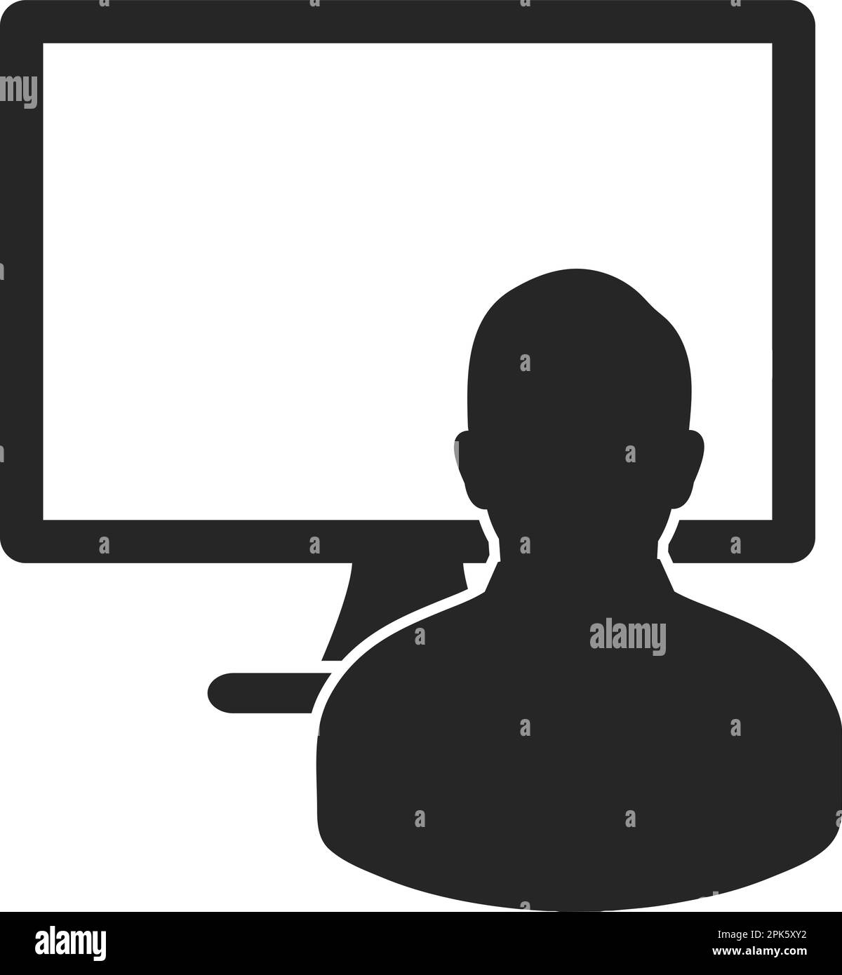 Computer Programmer Icon. Flat style vector EPS Stock Vector Image