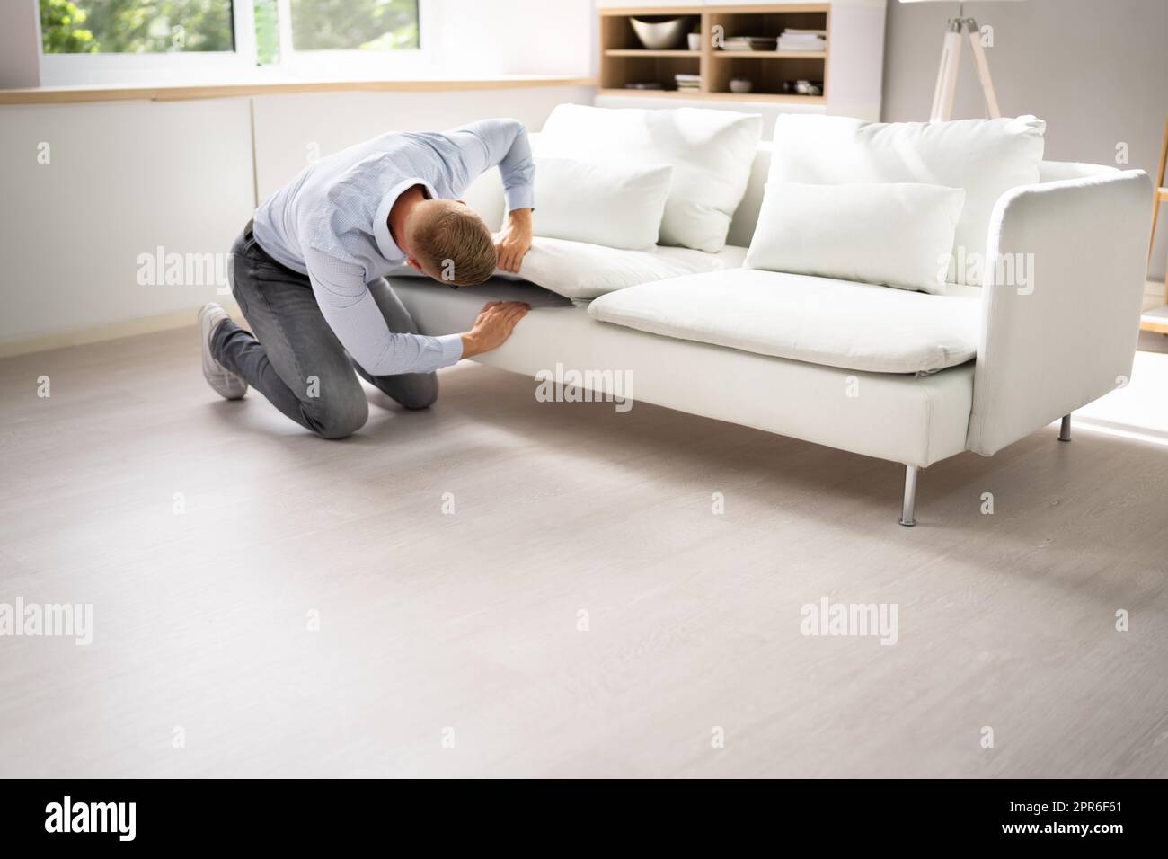 Man Looking For Lost Keys Stock Photo Alamy