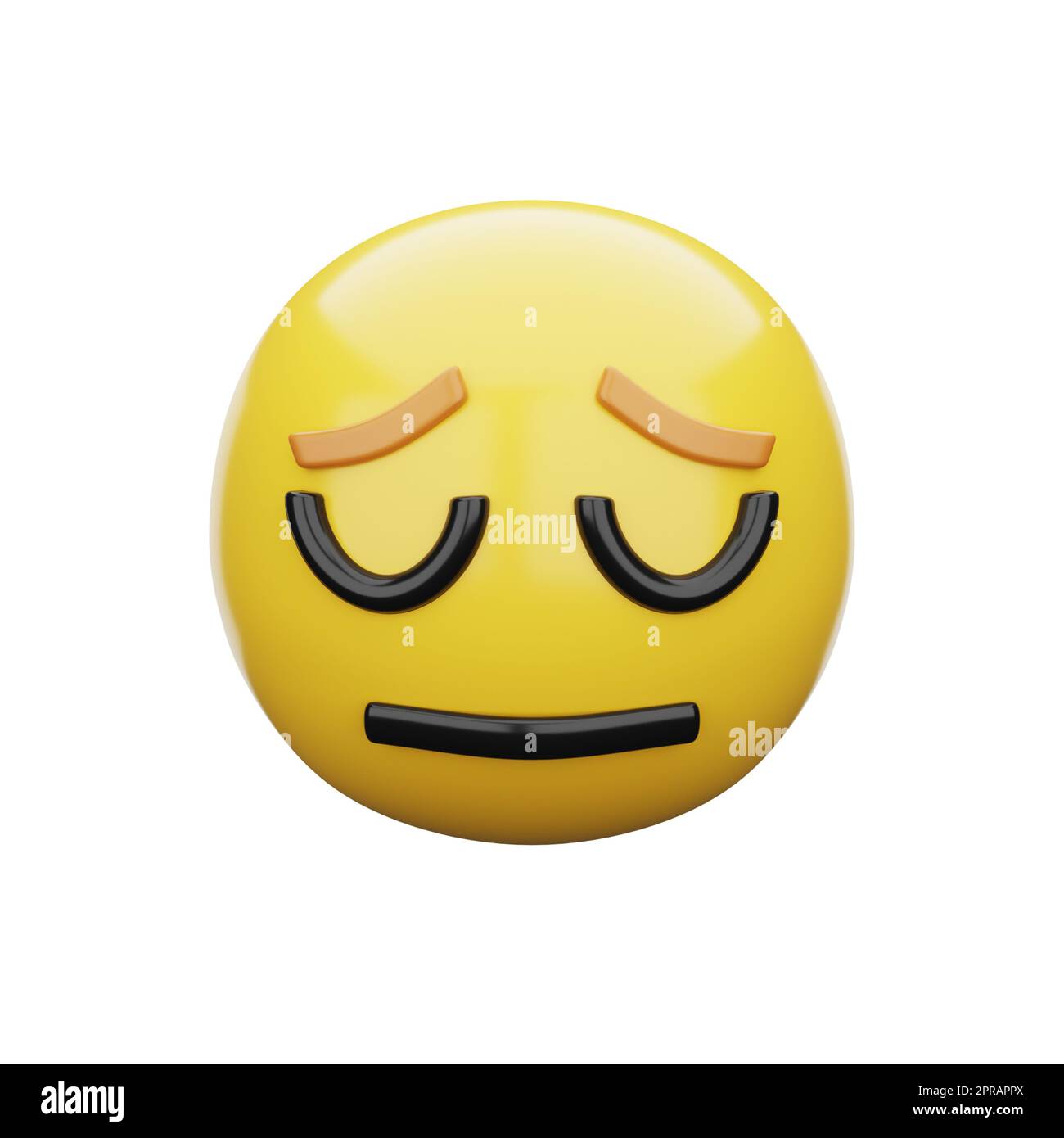 3d emoji Pensive Face Stock Photo Alamy