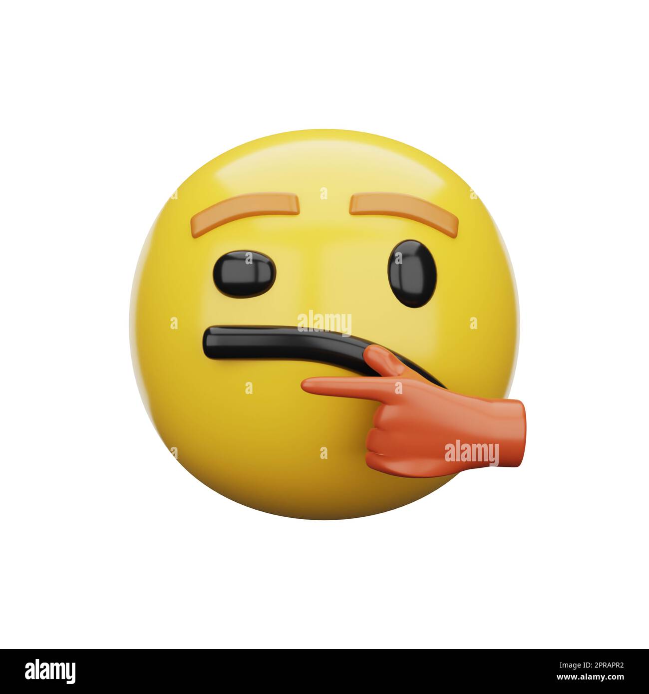 3d emoji Thinking Face Stock Photo Alamy