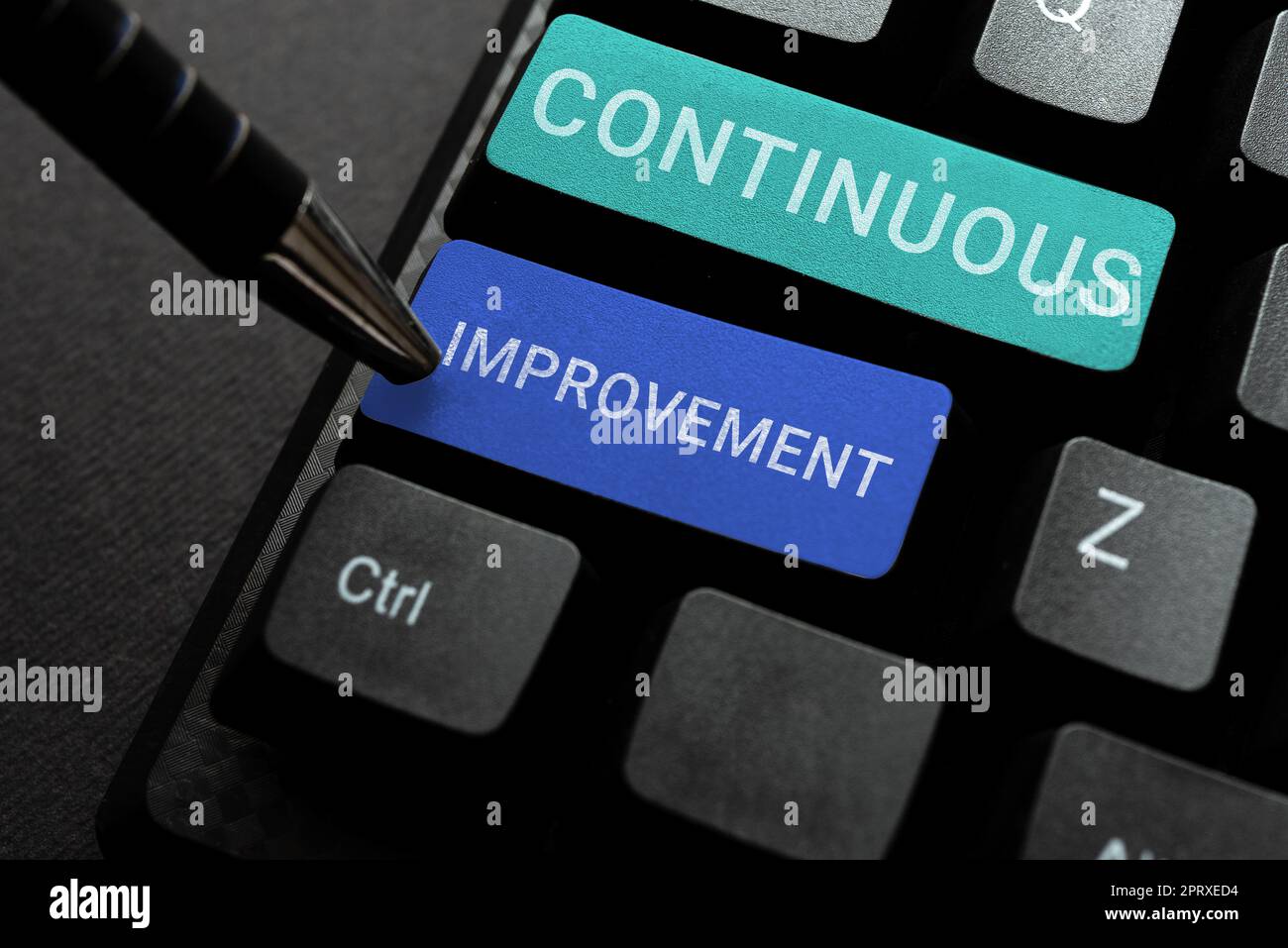 Text caption presenting Continuous Improvement, Word for making small