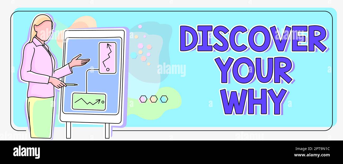 Writing displaying text Discover Your Why, Business concept knowing the