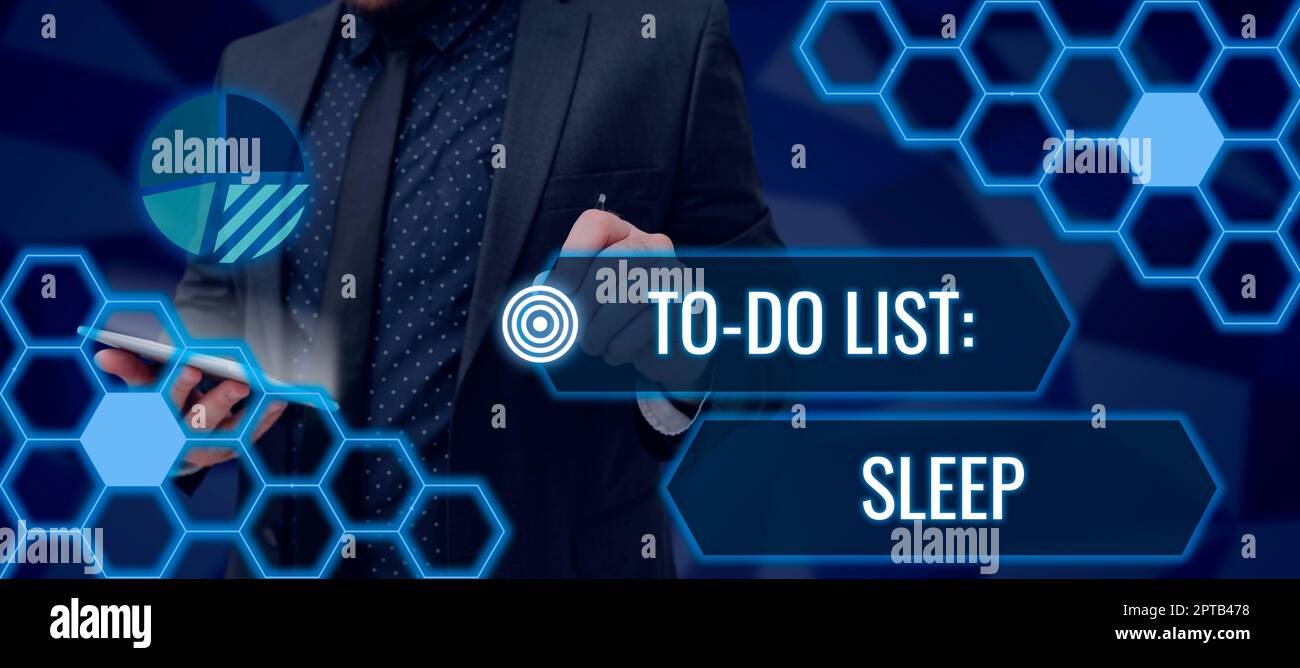 Writing displaying text To Do List SleepThings to be done Priority