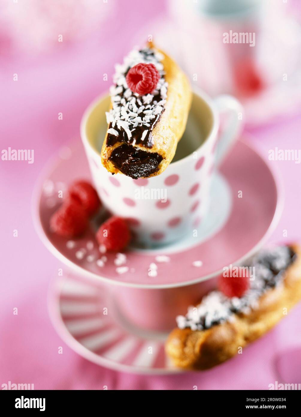 chocolate mousse eclairs Stock Photo Alamy