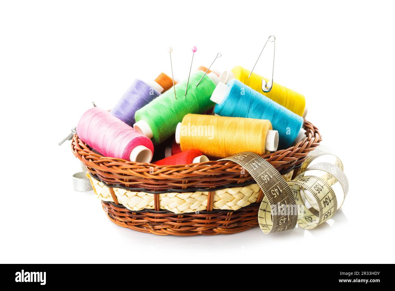 Sewing basket Cut Out Stock Images & Pictures Alamy