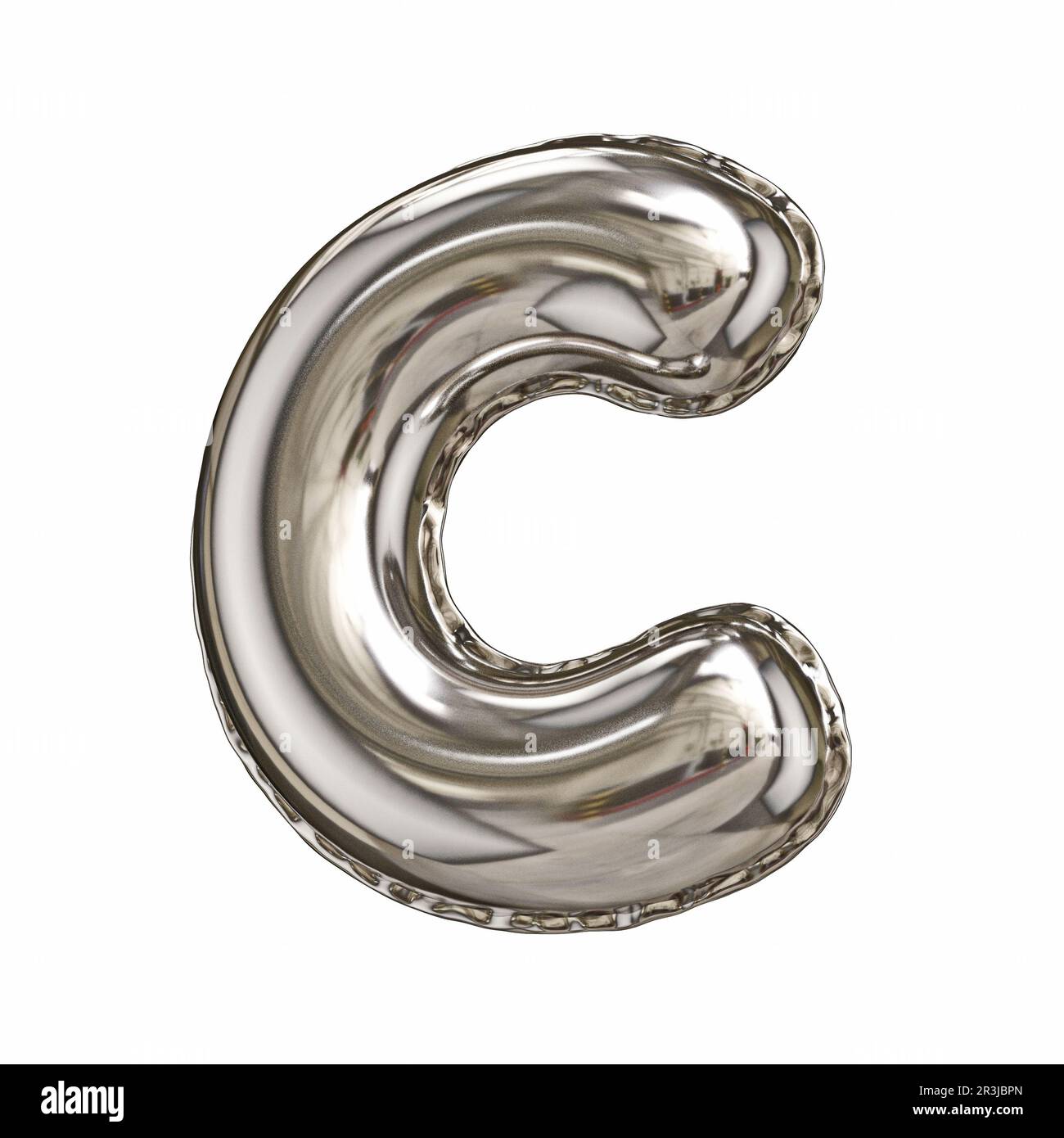 Silver foil balloon font letter C 3D Stock Photo Alamy