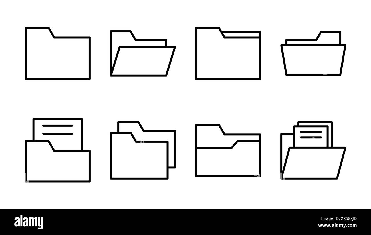 Folder icon set. folder vector icon Stock Vector Image & Art Alamy