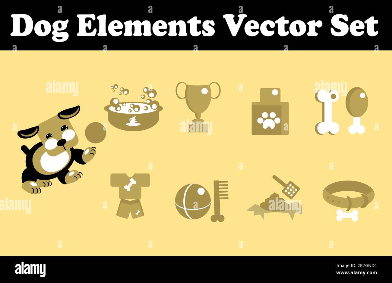 Dog Elements Vector Set Stock Vector Image & Art Alamy