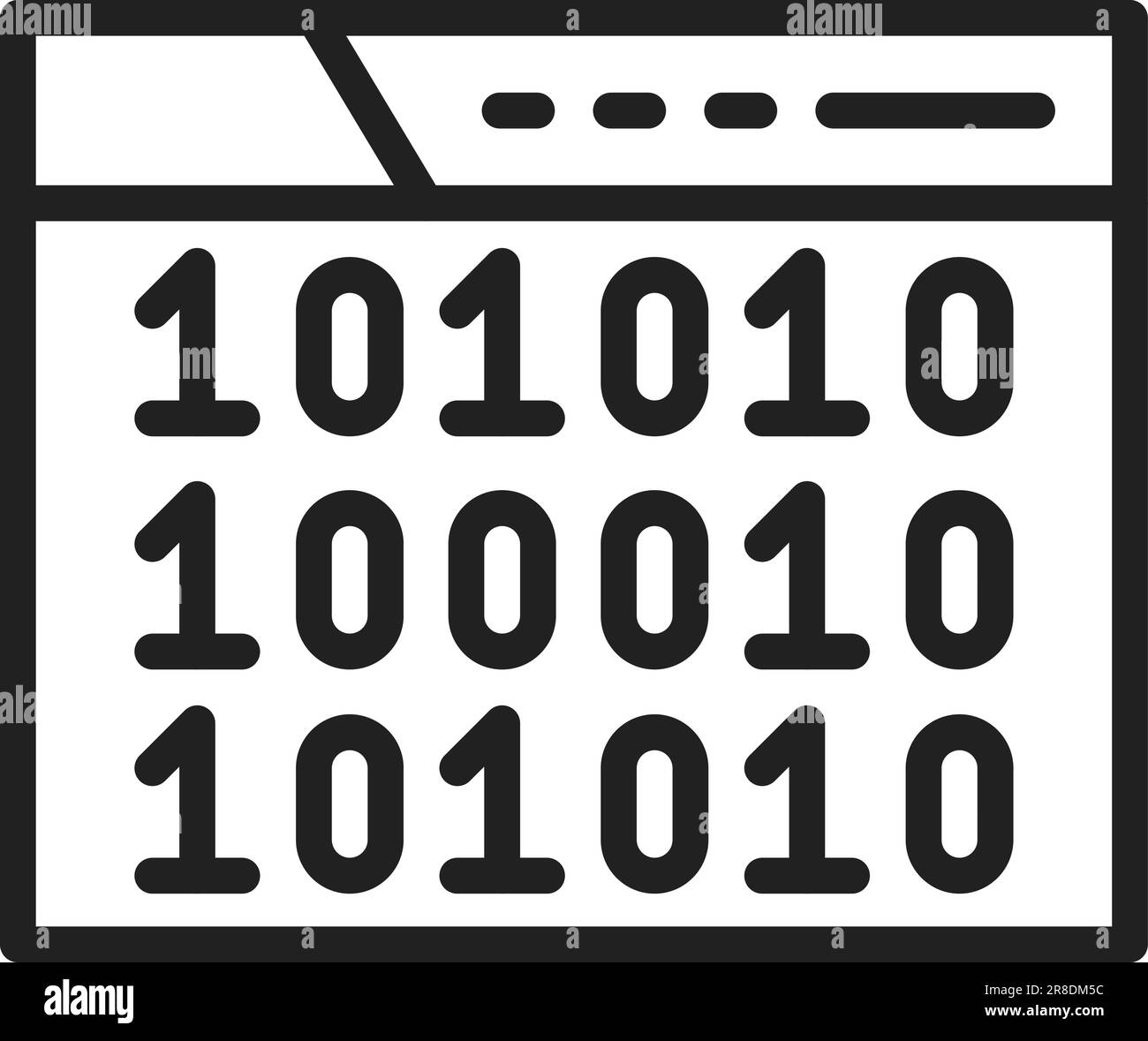 Binary Code Icon Image Stock Vector Image & Art Alamy