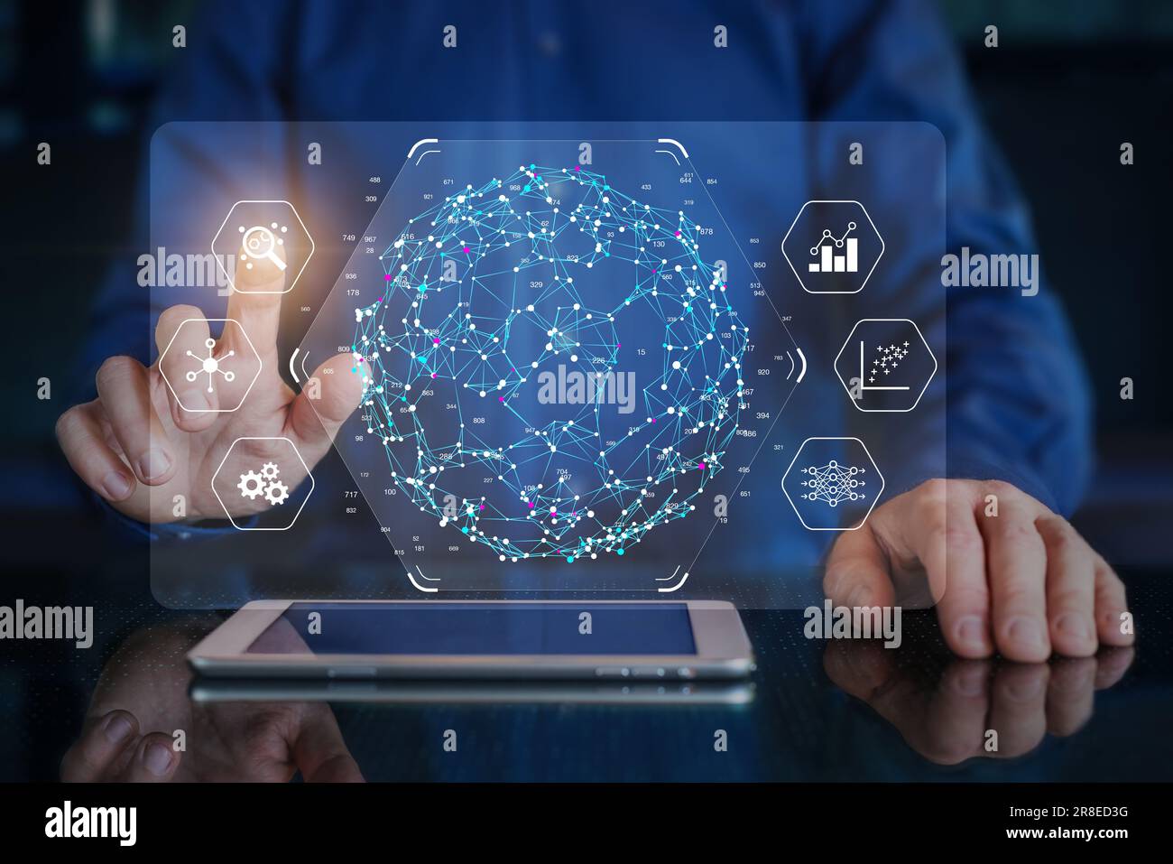 Big data analytics visualization technology with data scientist