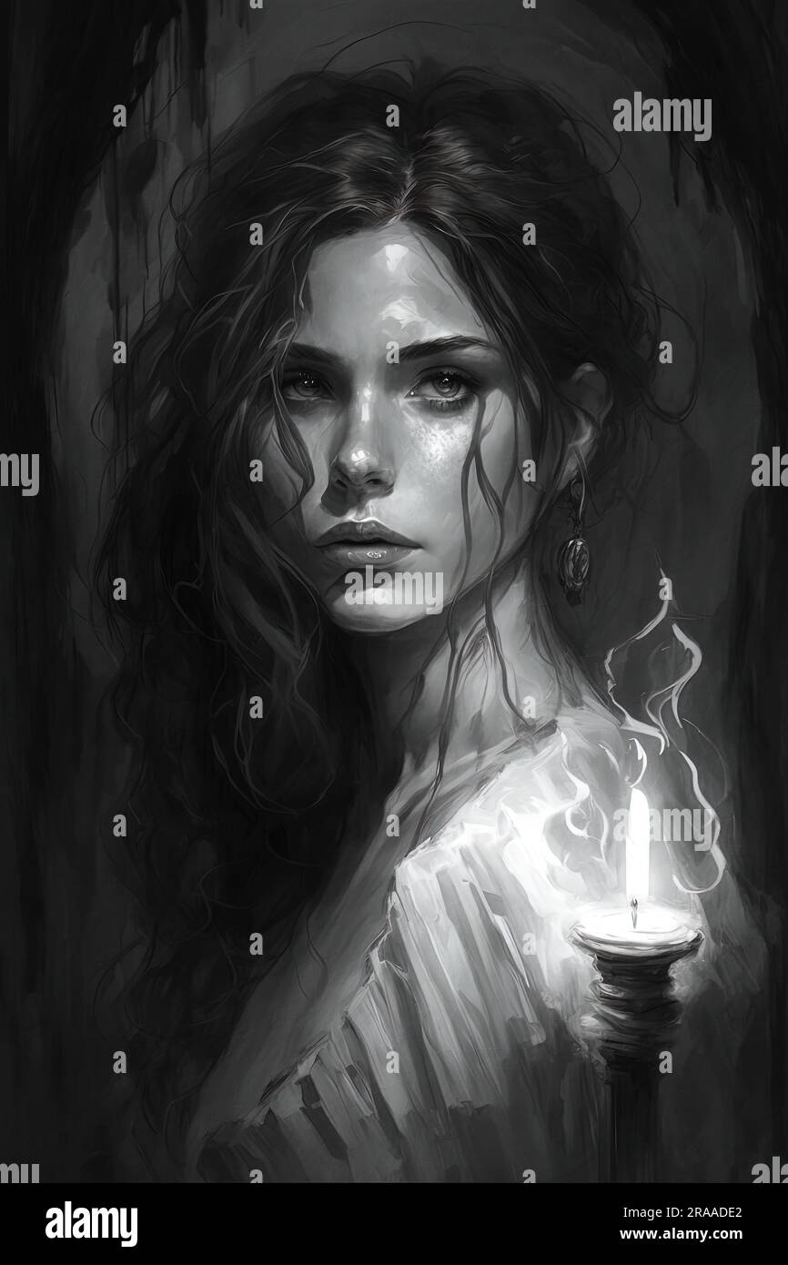 Portrait by candlelight Stock Photo Alamy