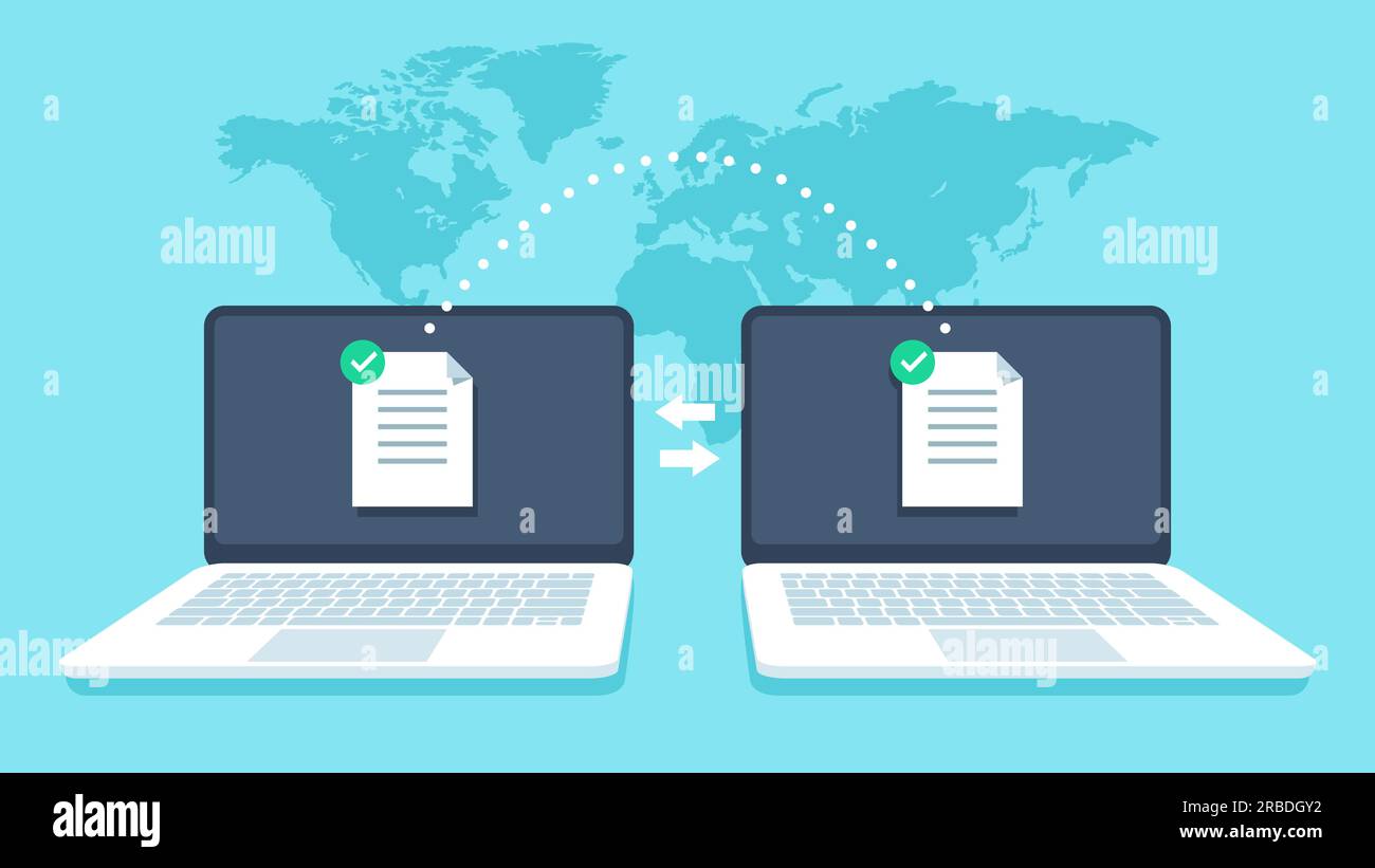 Notebooks file transfer. Data transmission, ftp files receiver and