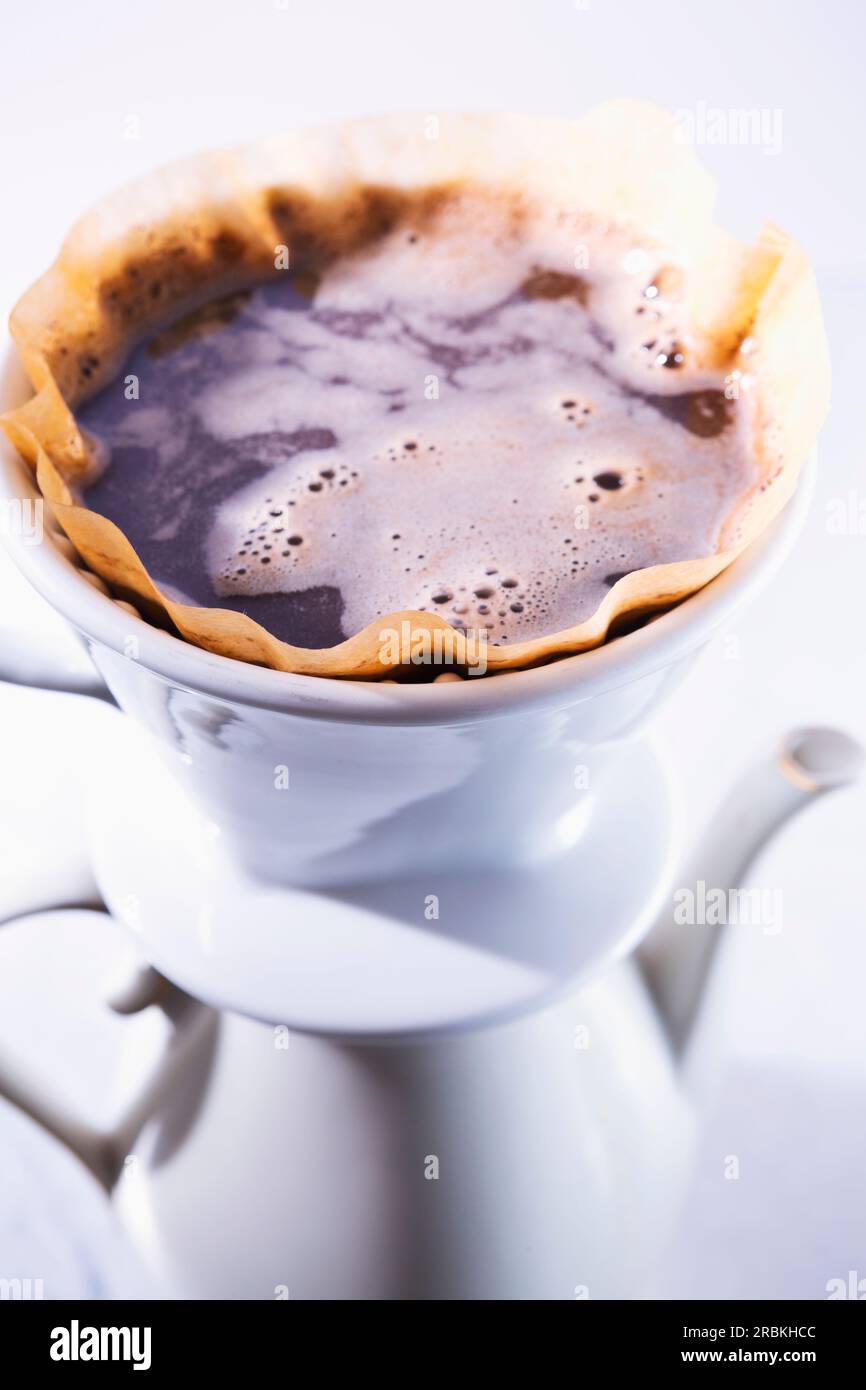 Brewing filter coffee Stock Photo Alamy