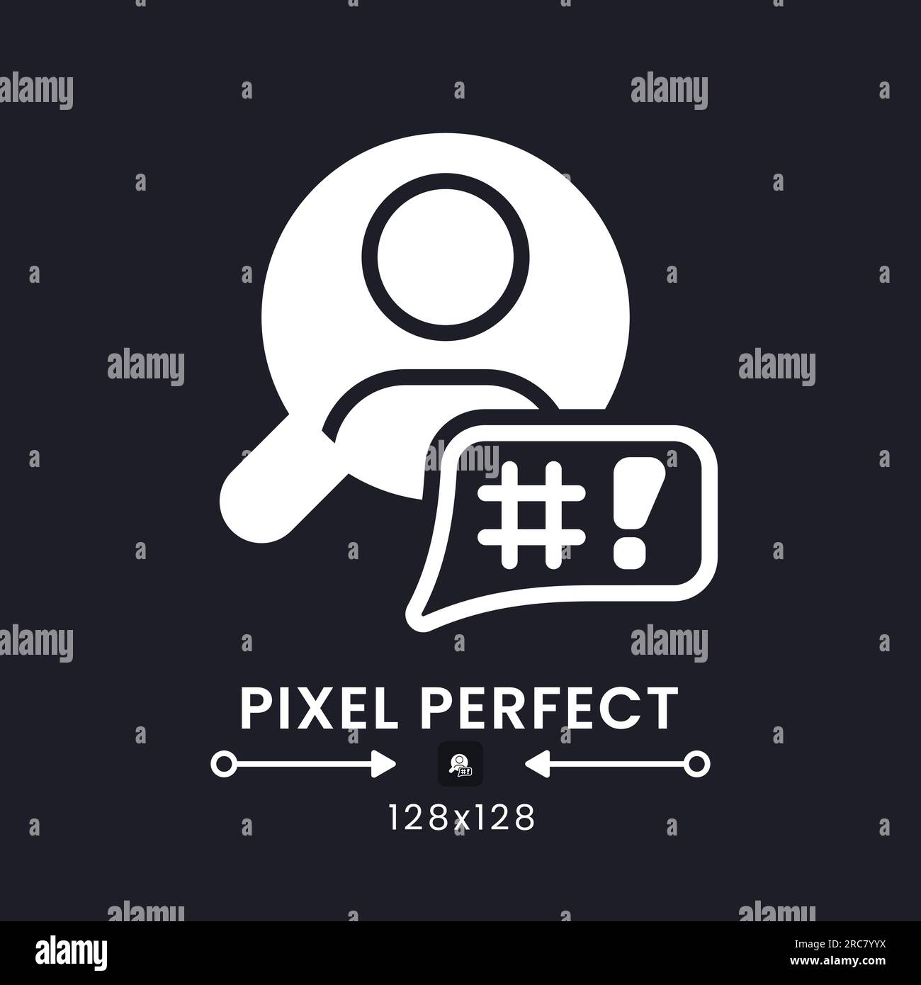 Affective computing white solid desktop icon Stock Vector Image & Art