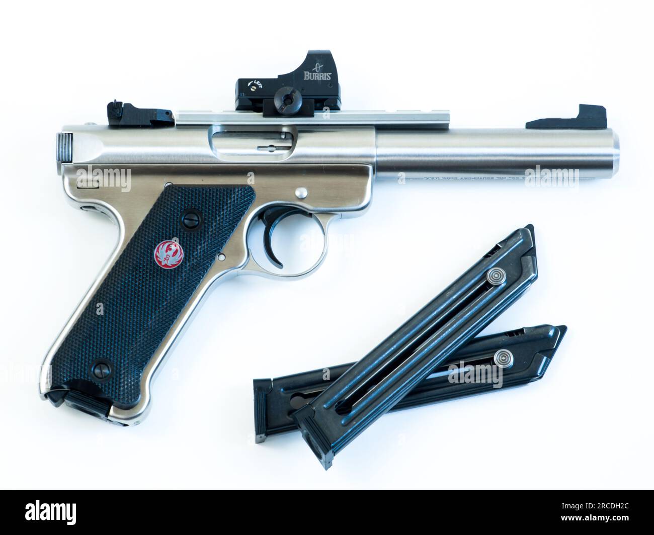 Long rifle semi automatic pistol hires stock photography and images
