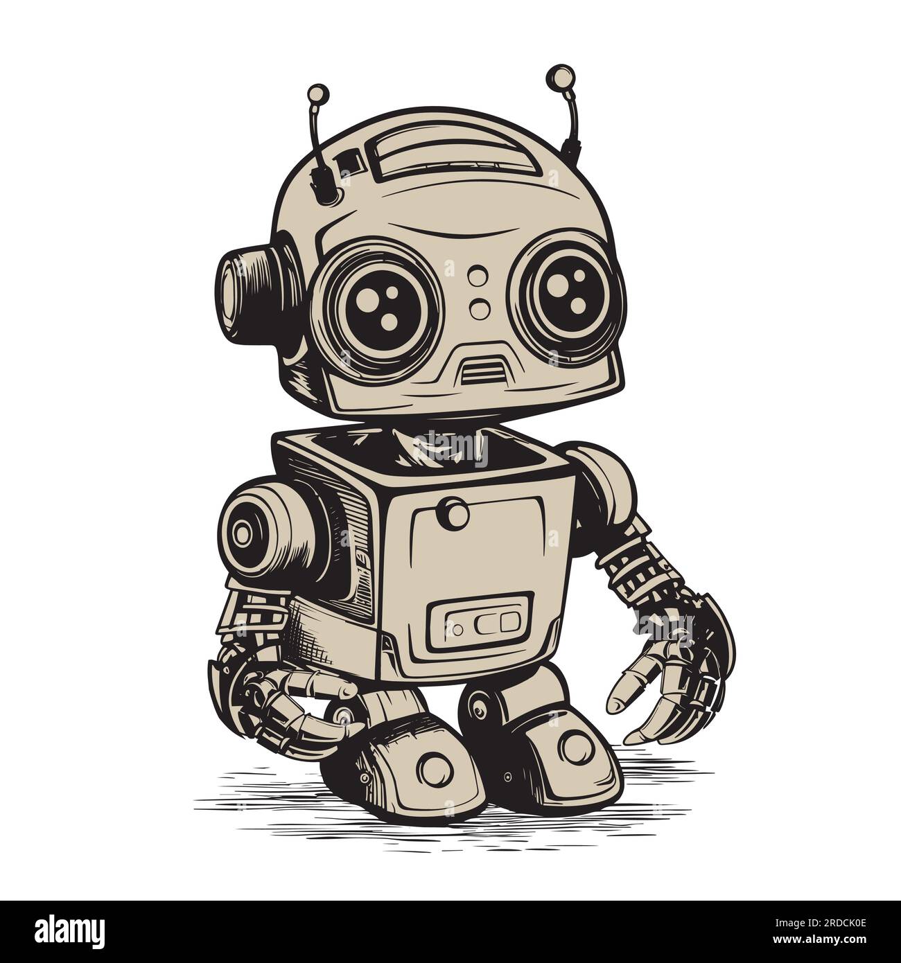 Vector drawing robot Stock Vector Image & Art Alamy