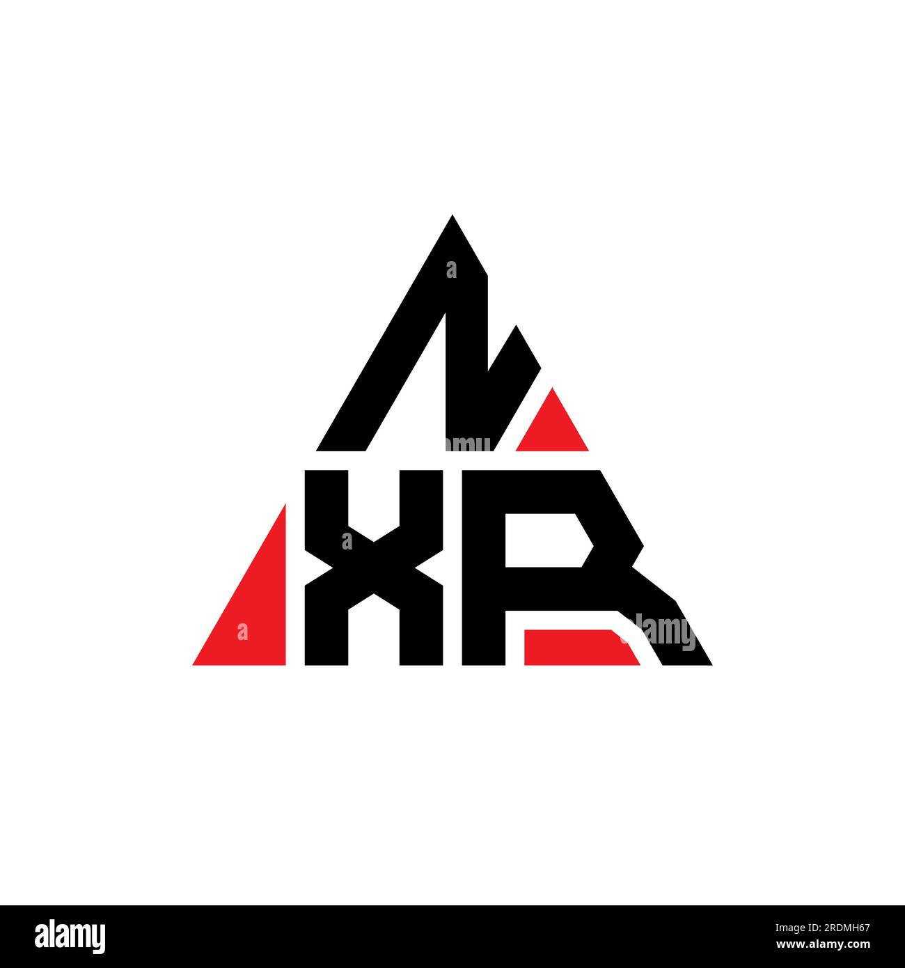 NXR triangle letter logo design with triangle shape. NXR triangle logo