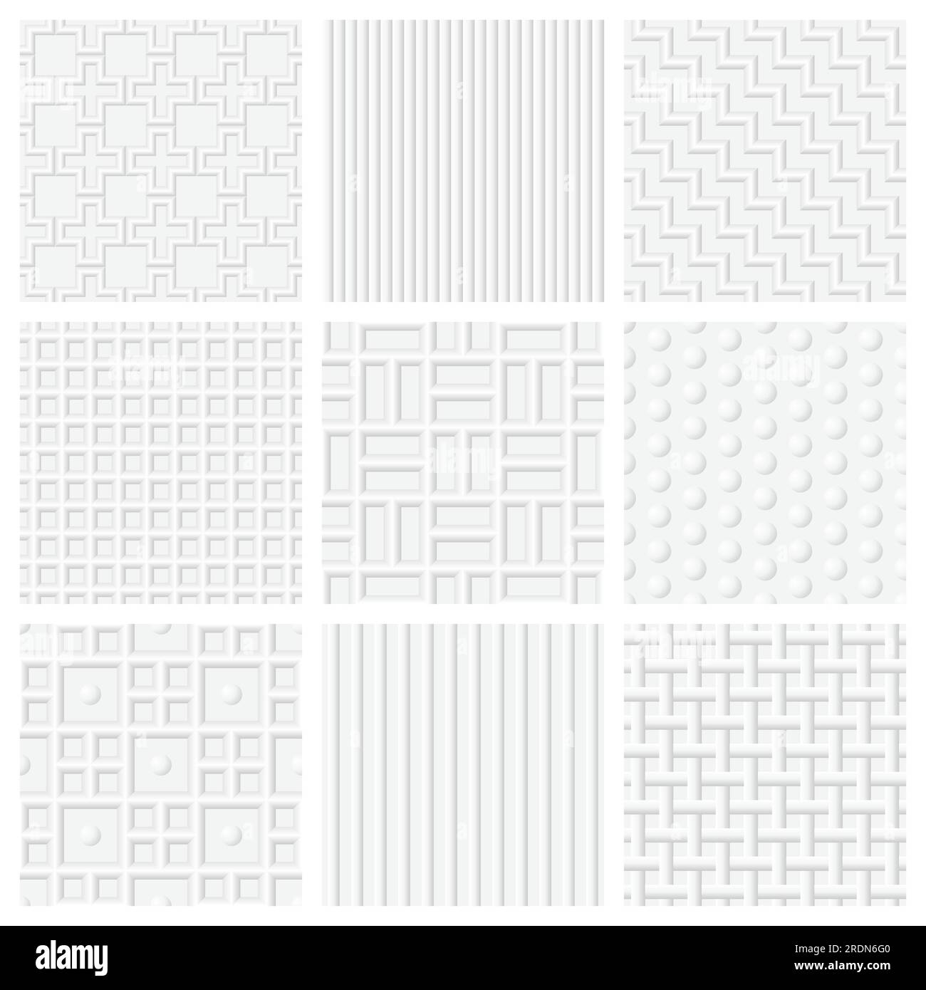 Embossed surface seamless patterns. Bundle of embossed surface seamless