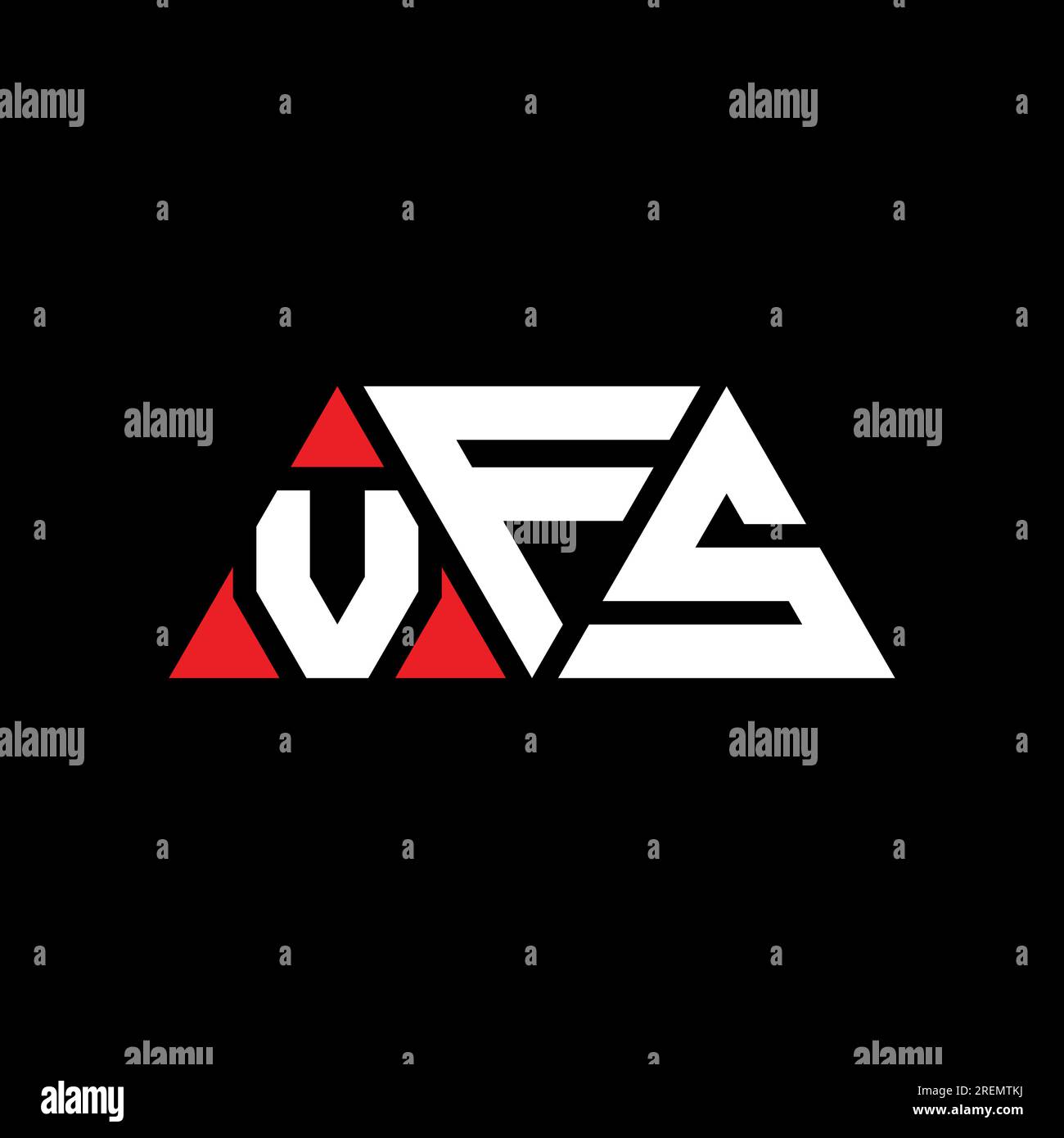 VFS triangle letter logo design with triangle shape. VFS triangle logo