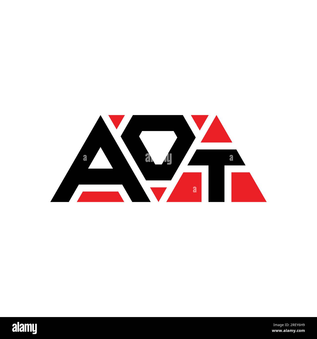 AOT triangle letter logo design with triangle shape. AOT triangle logo