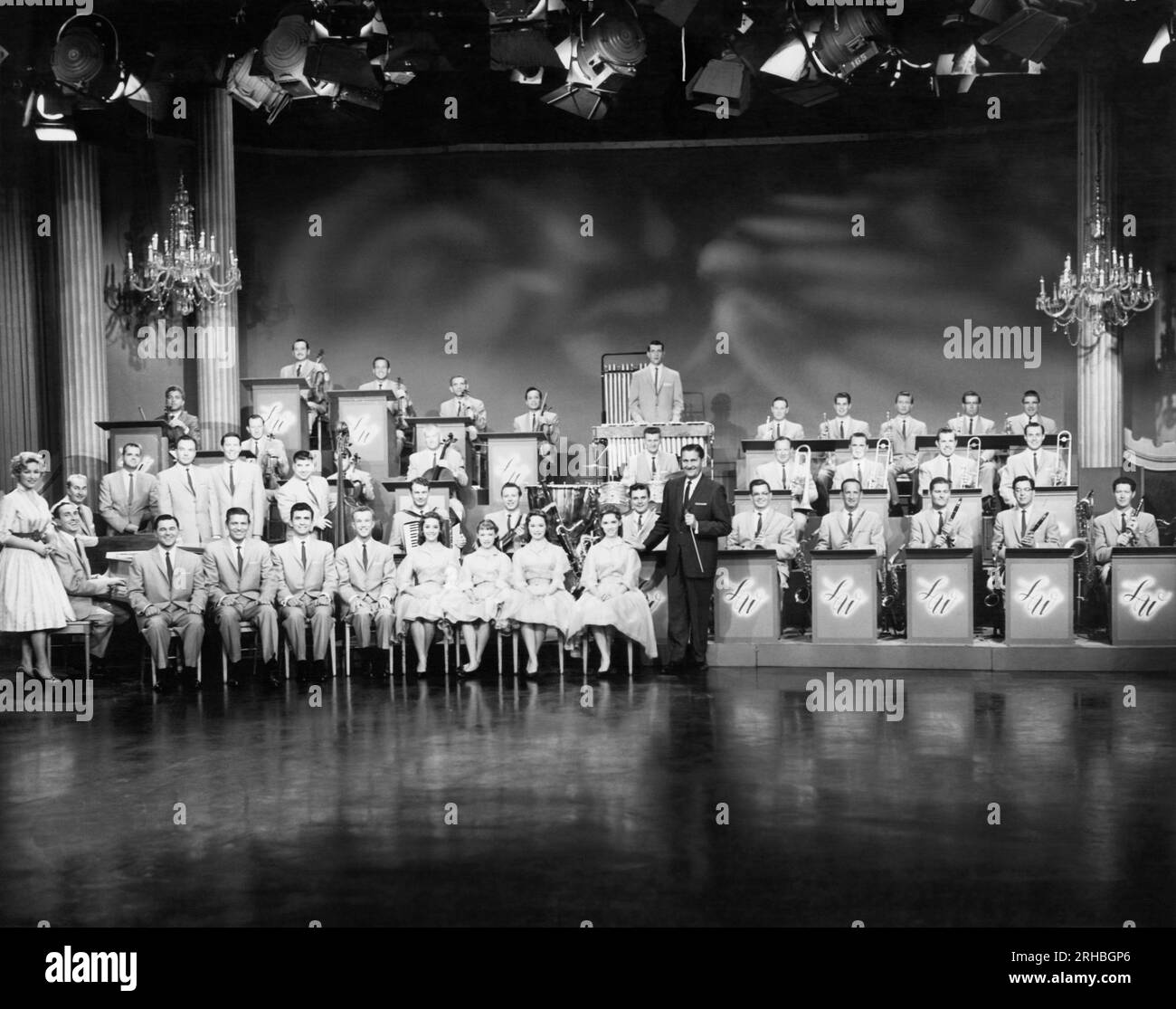 Los Angeles California c 1960 The Lawrence Welk Show with his