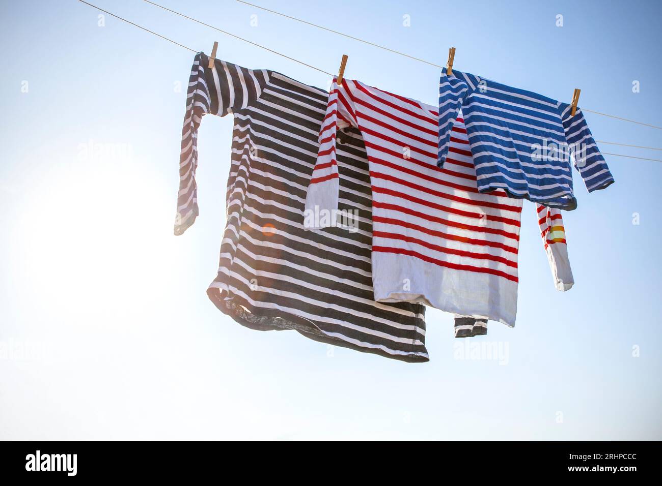 Laundry on clothesline Stock Photo Alamy
