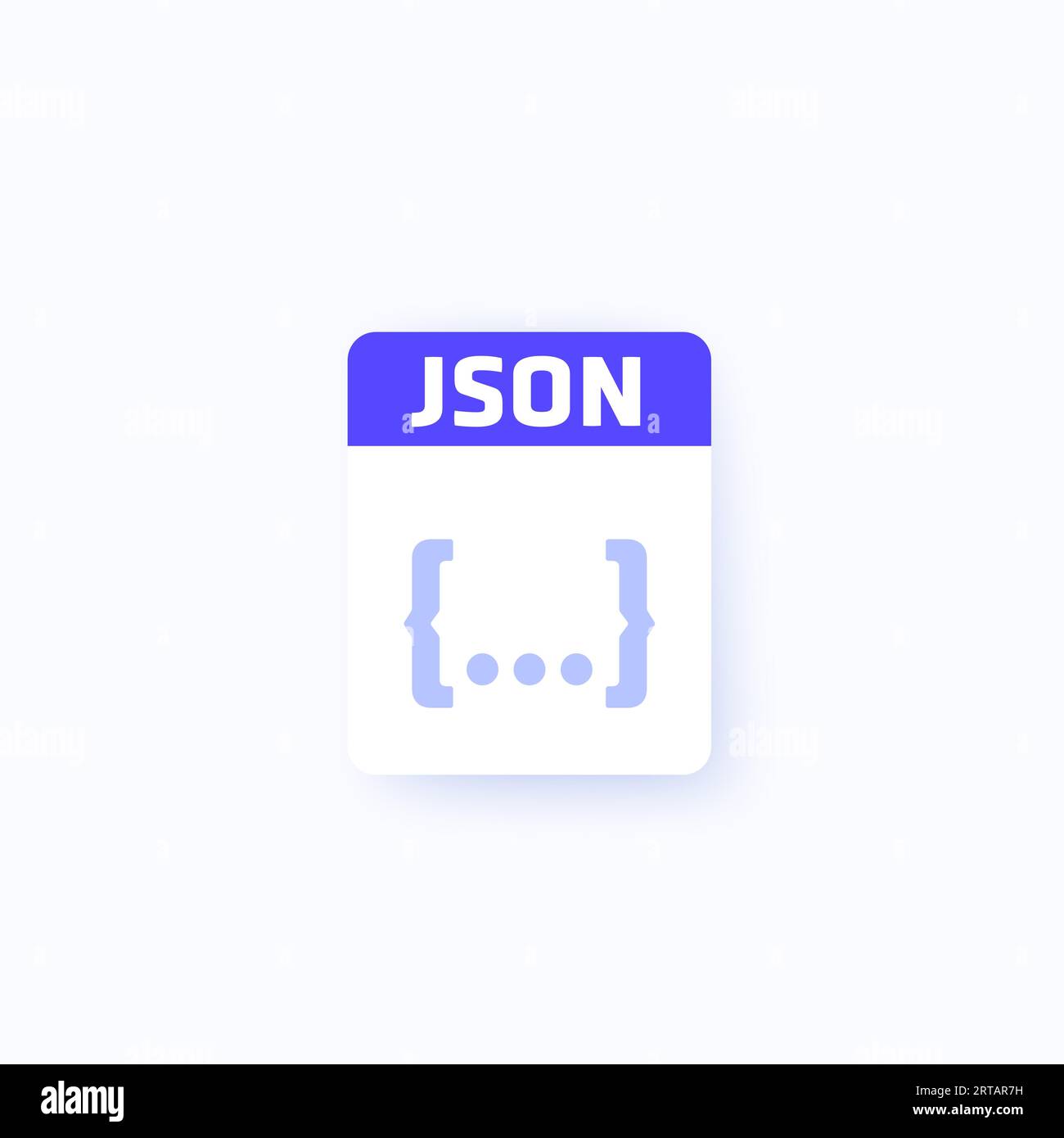 JSON file format icon for apps, vector Stock Vector Image & Art Alamy