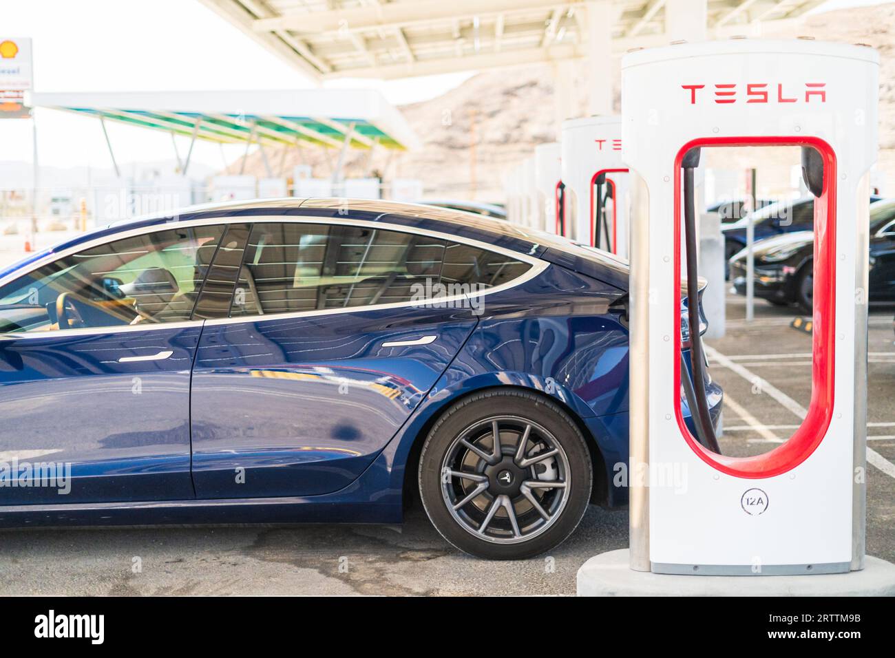Tesla charging station Stock Photo Alamy