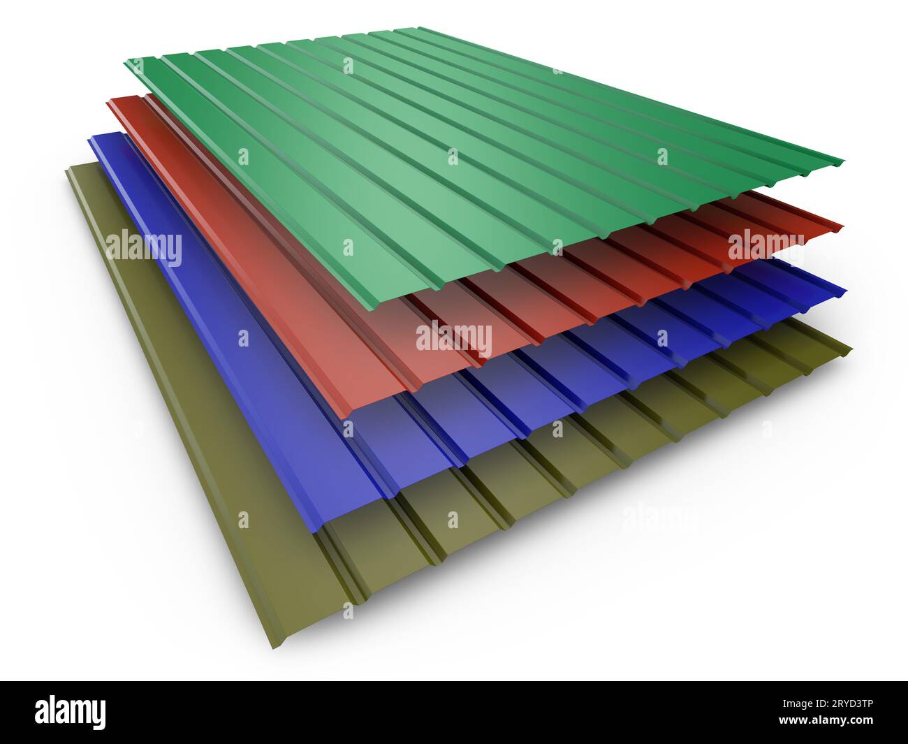 Colored metal profile sheets Stock Photo Alamy