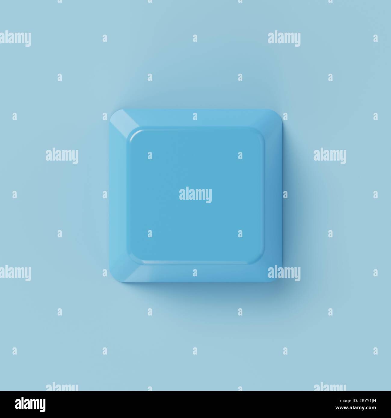 Blue color keyboard input button on background. Abstract object and
