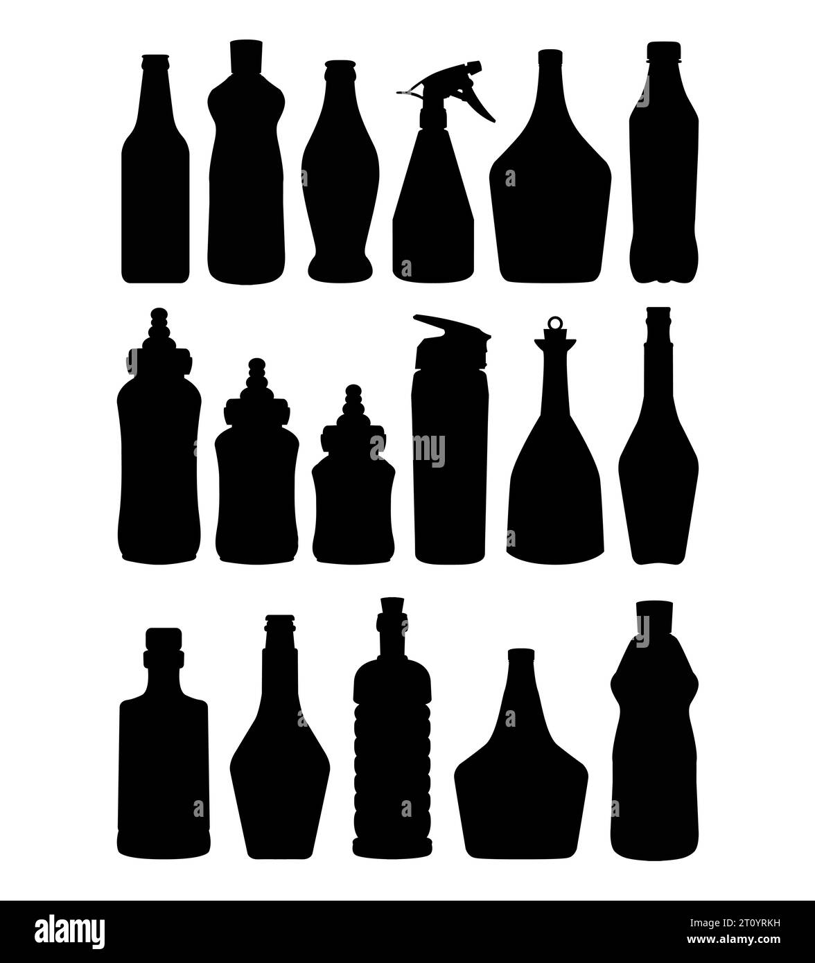 bottle and glass black shadow silhouette Stock Vector Image & Art Alamy