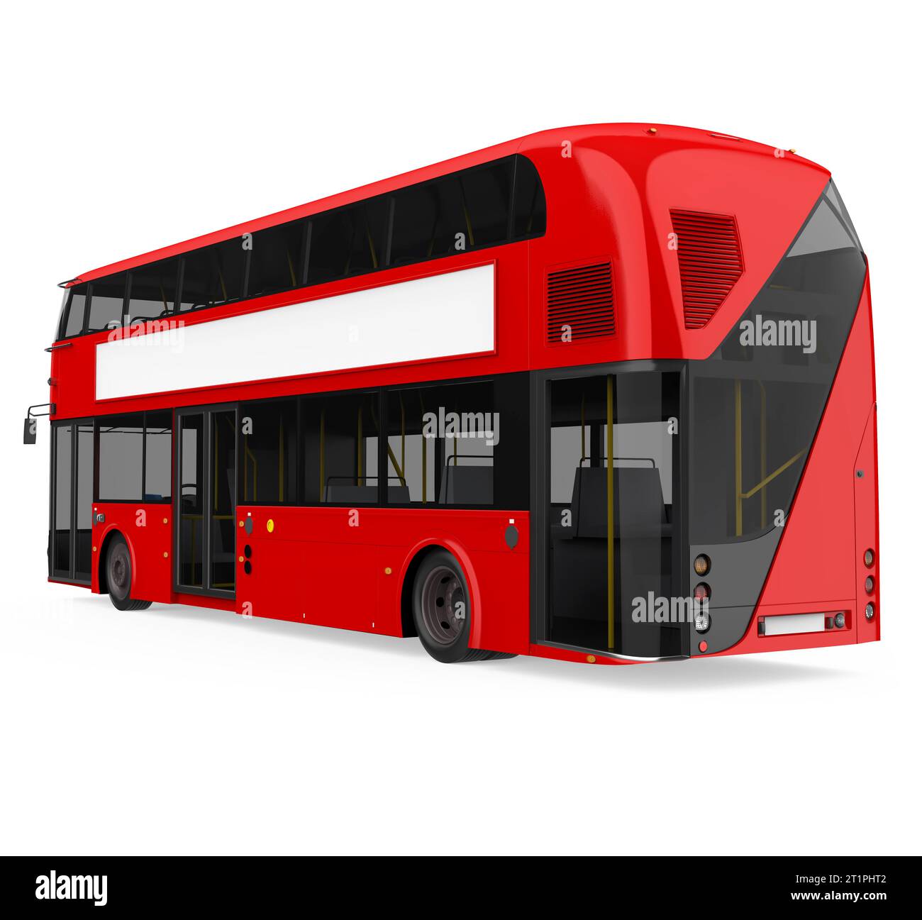 Double Decker Bus Isolated Stock Photo Alamy