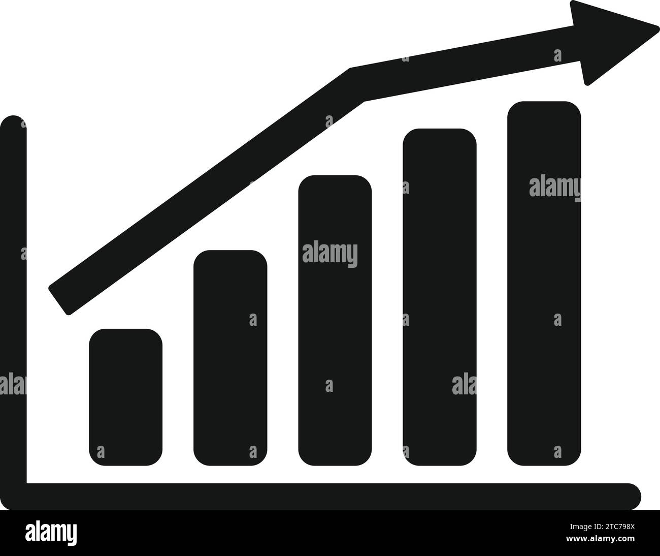 Graph chart file icon simple vector. Desk document. Record keeping