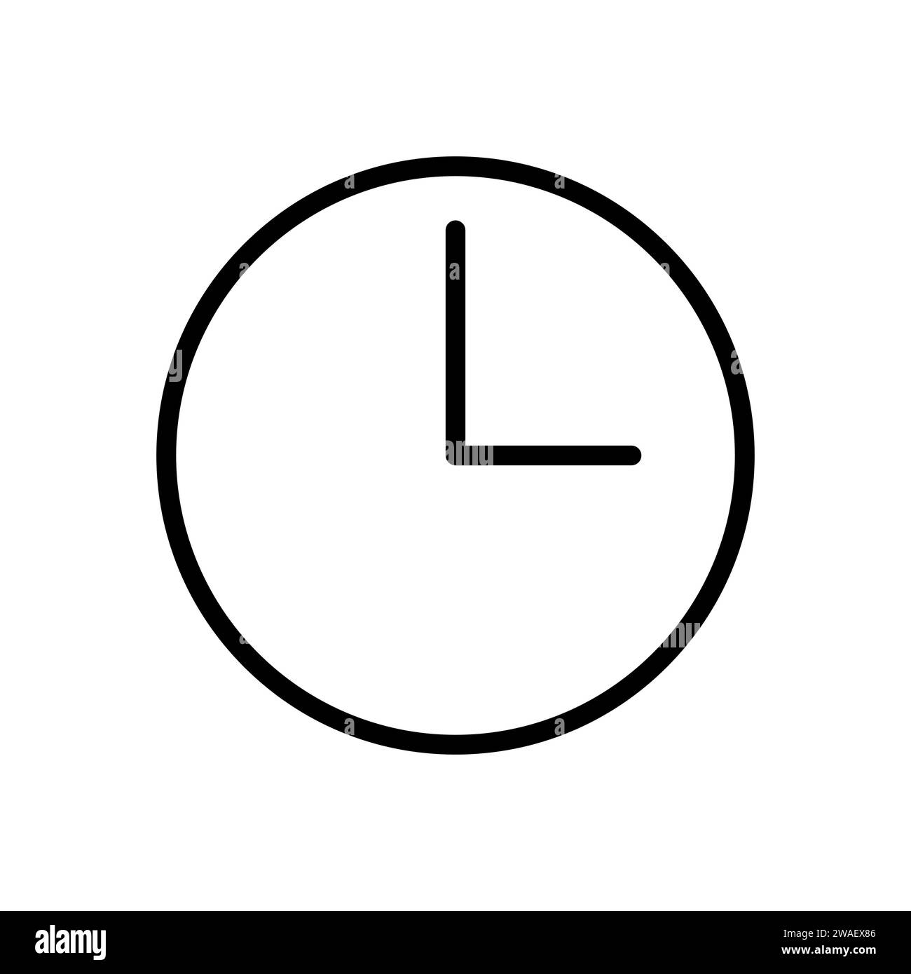 clock outline vector icon Stock Vector Image & Art Alamy