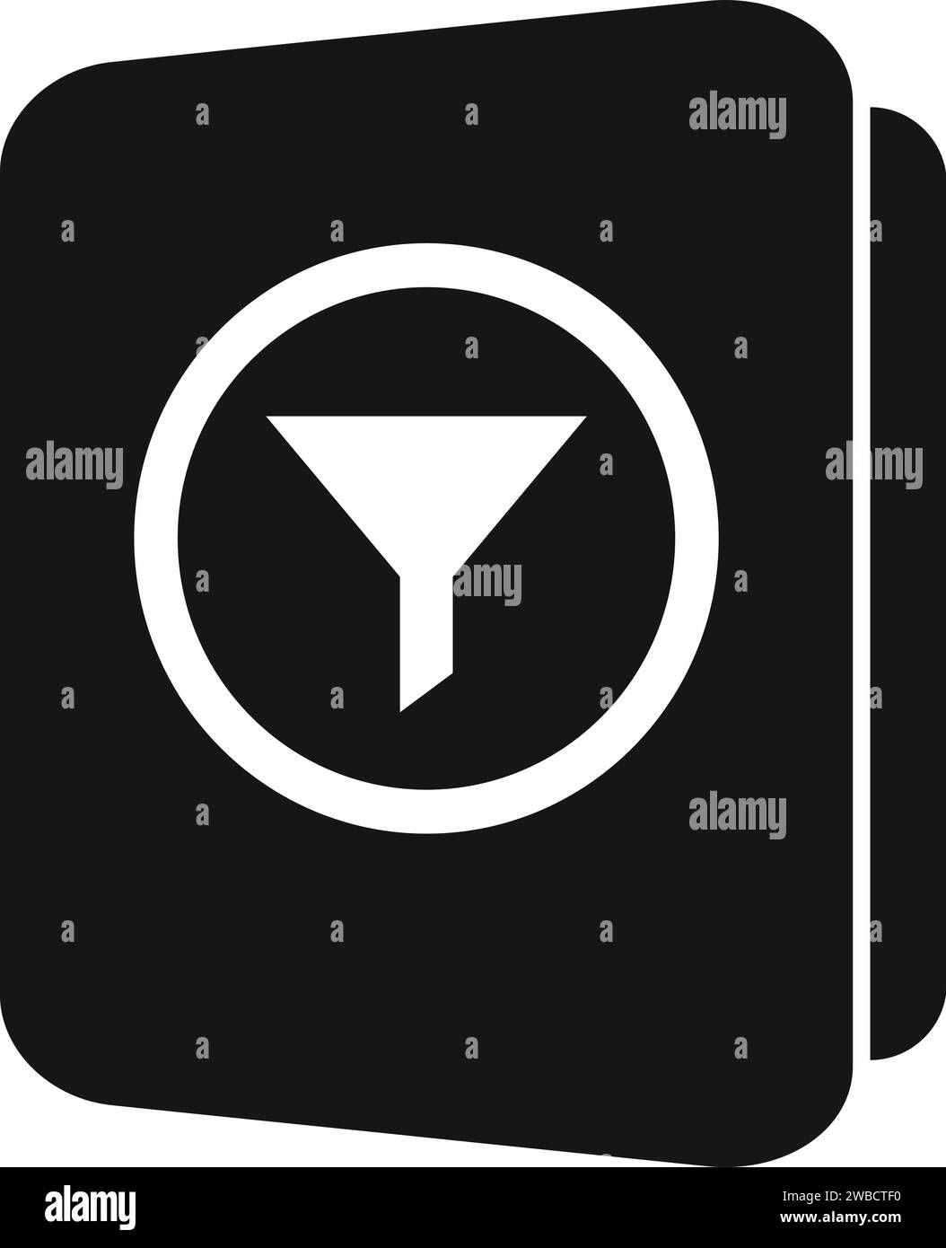 Data filter folder icon simple vector. Conversion flow. Time media lead