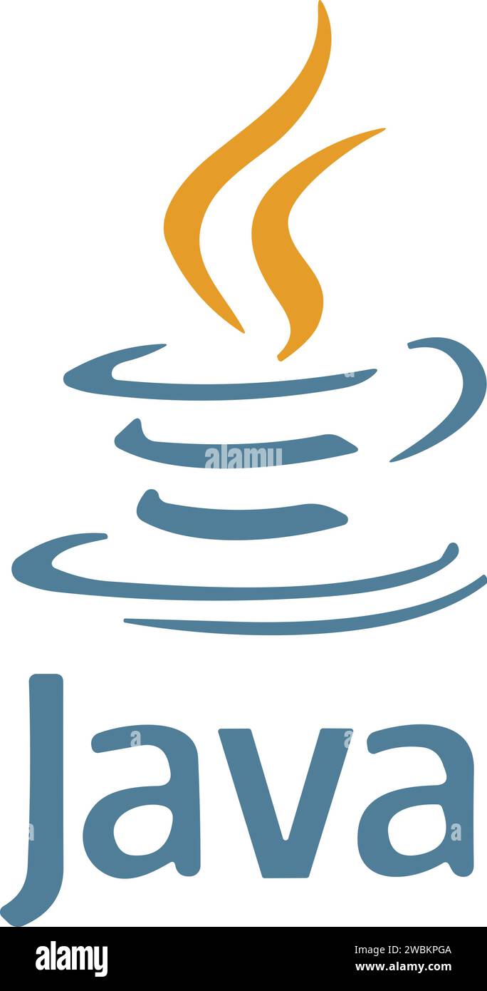 Set of most popular script and programming computer languages logos. Coding language Java vector
