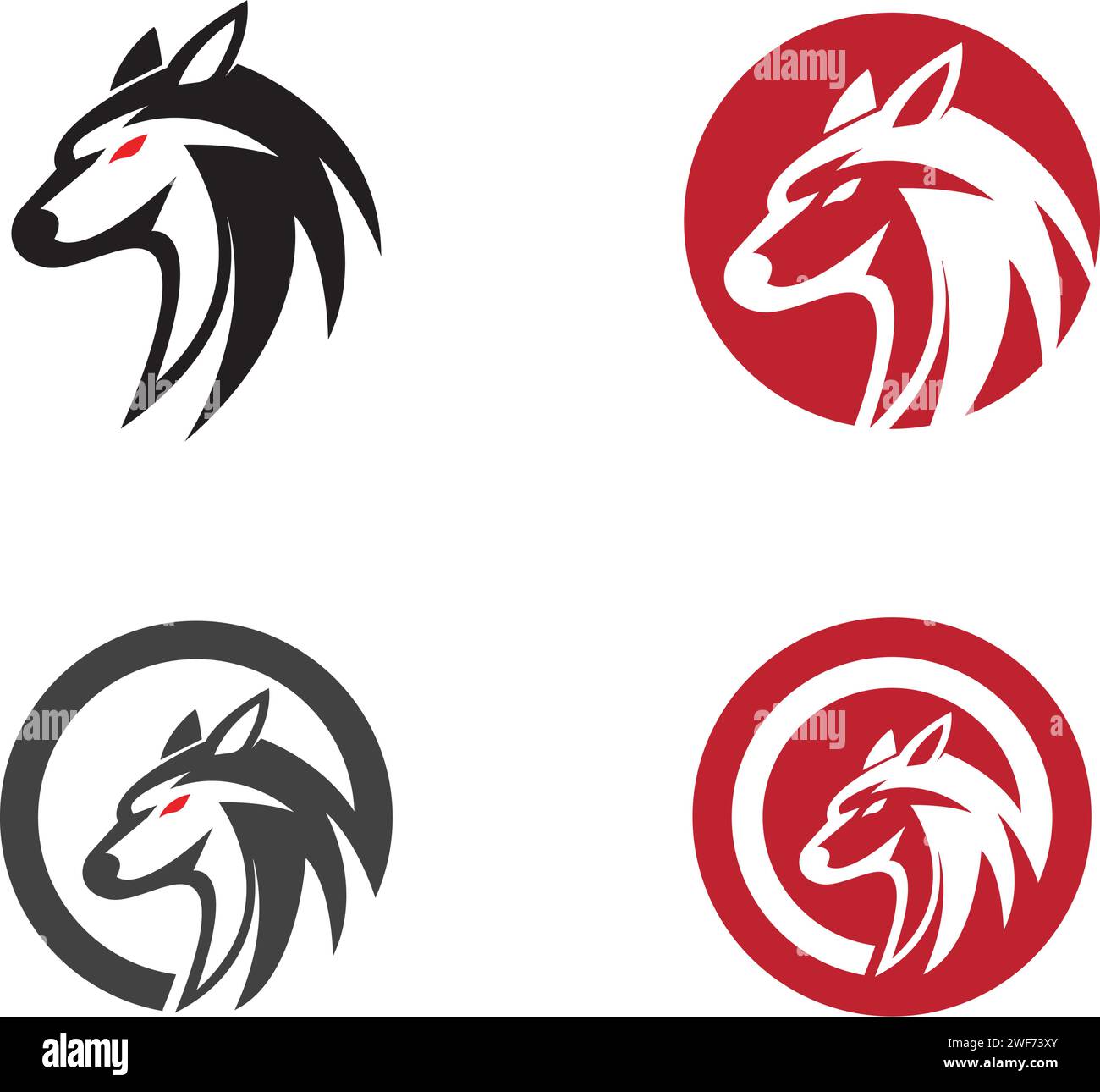 Wolf logo template hires stock photography and images Alamy