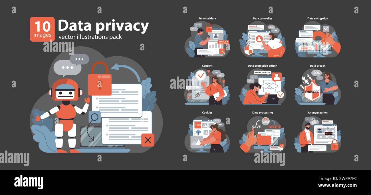 Data Privacy set. Exploring the facets of online safety. Personal data