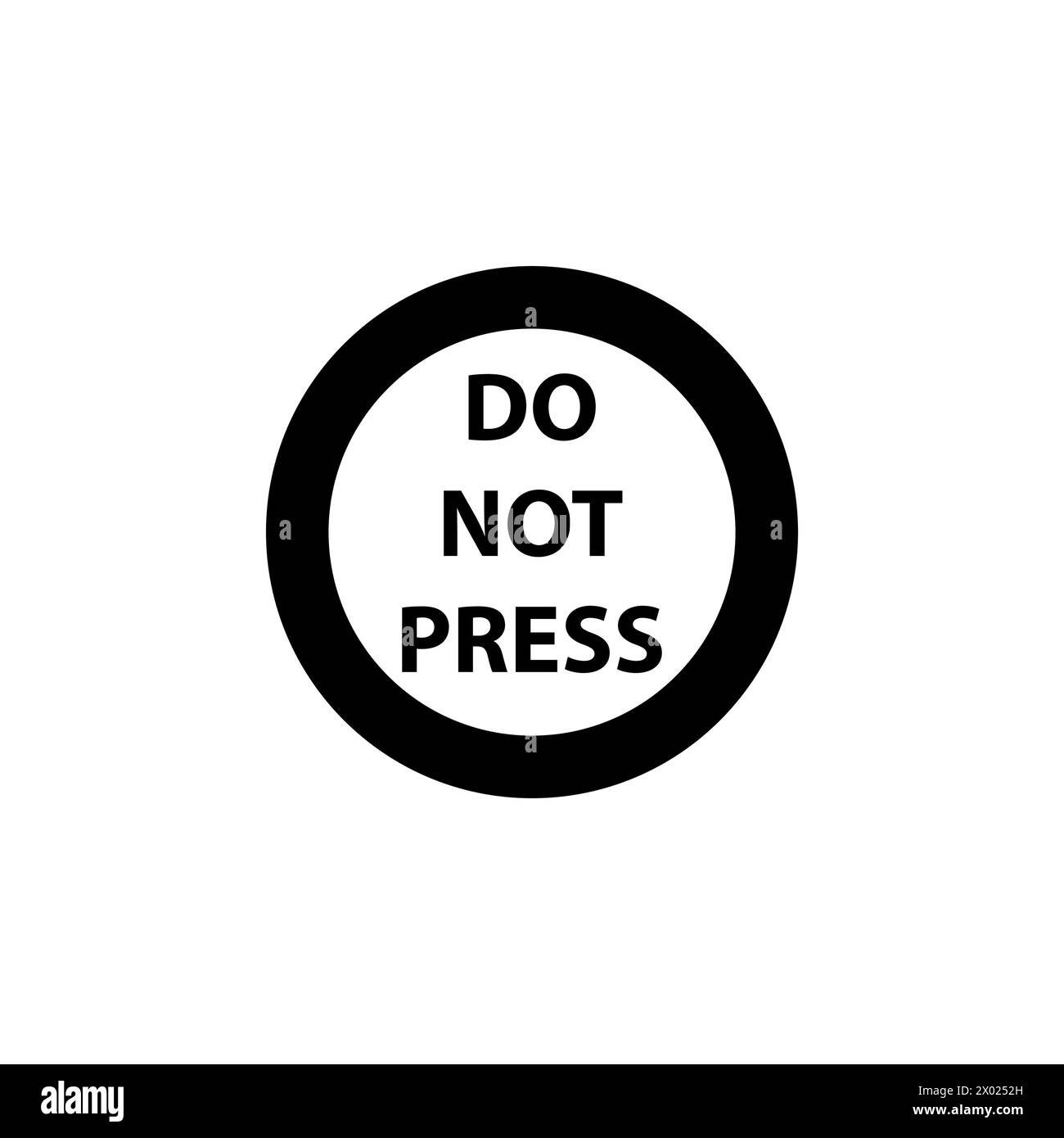 Do Not Press Button flat vector icon. Simple solid symbol isolated on