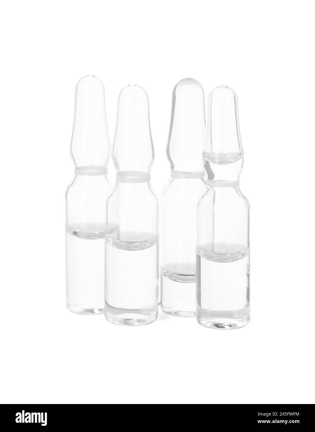 Glass ampoules with liquid isolated on white Stock Photo Alamy