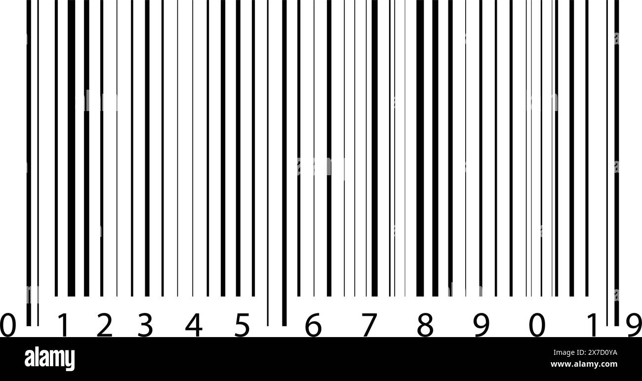 Universal product code. Barcode on transparent background Stock Vector