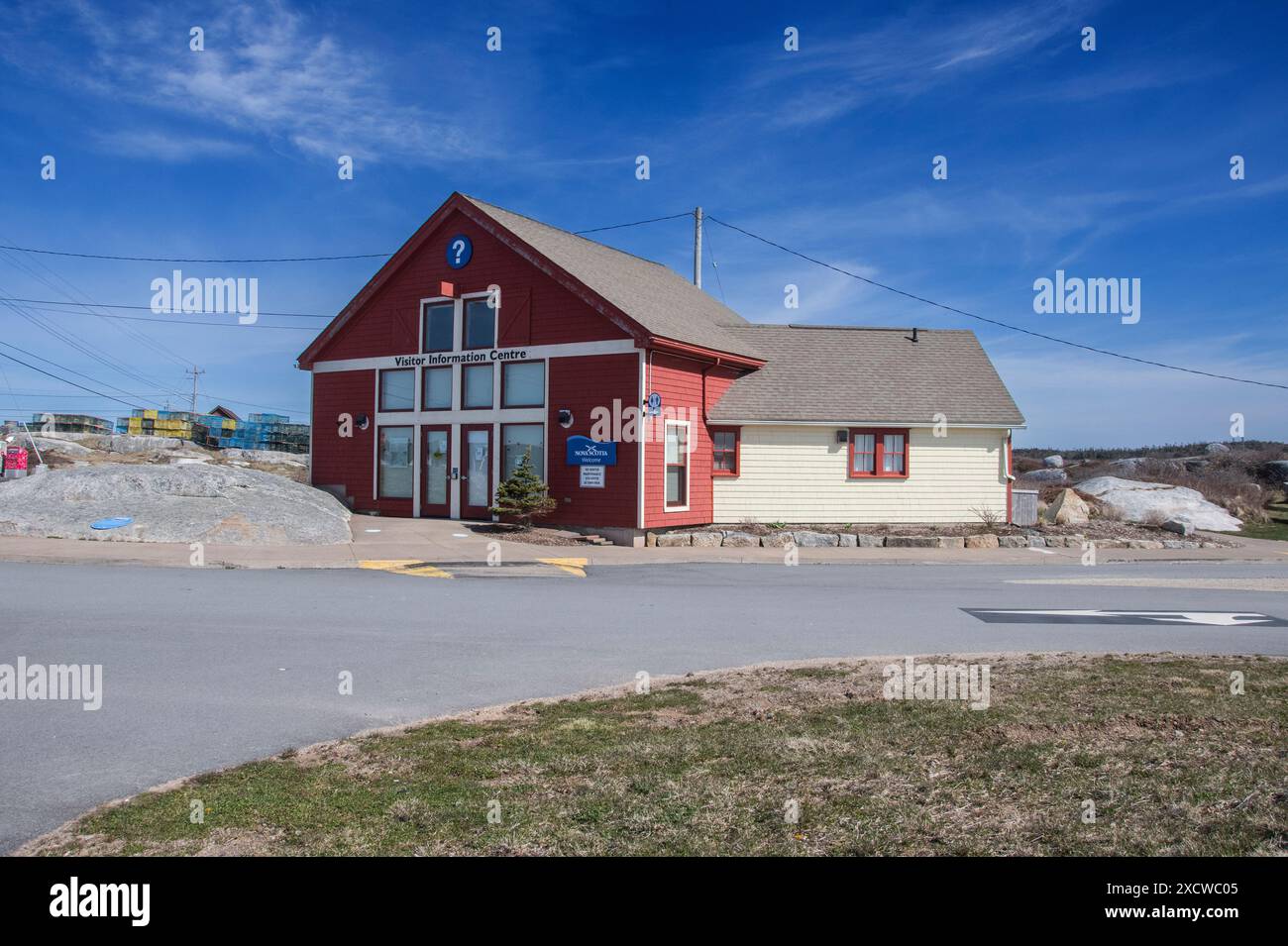Visitor Information Centre at Peggy's Cove, Nova Scotia, Canada Stock
